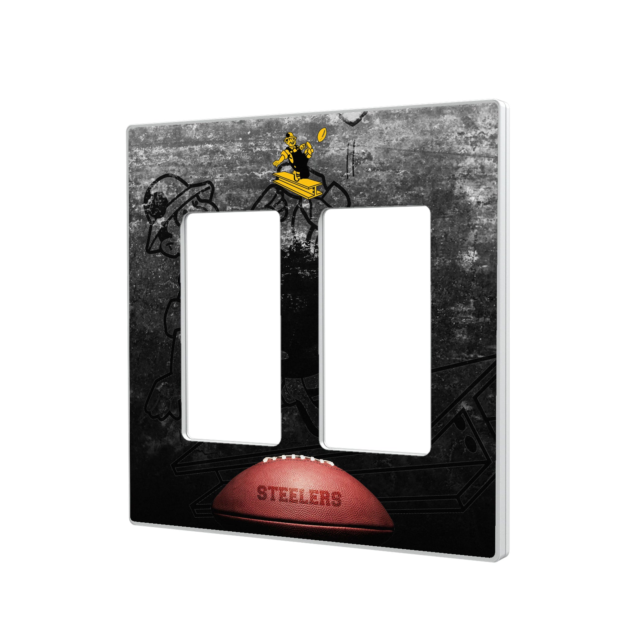 Pittsburgh Steelers 1961 Historic Collection Legendary Hidden-Screw Light Switch Plate#Style_Double Rocker