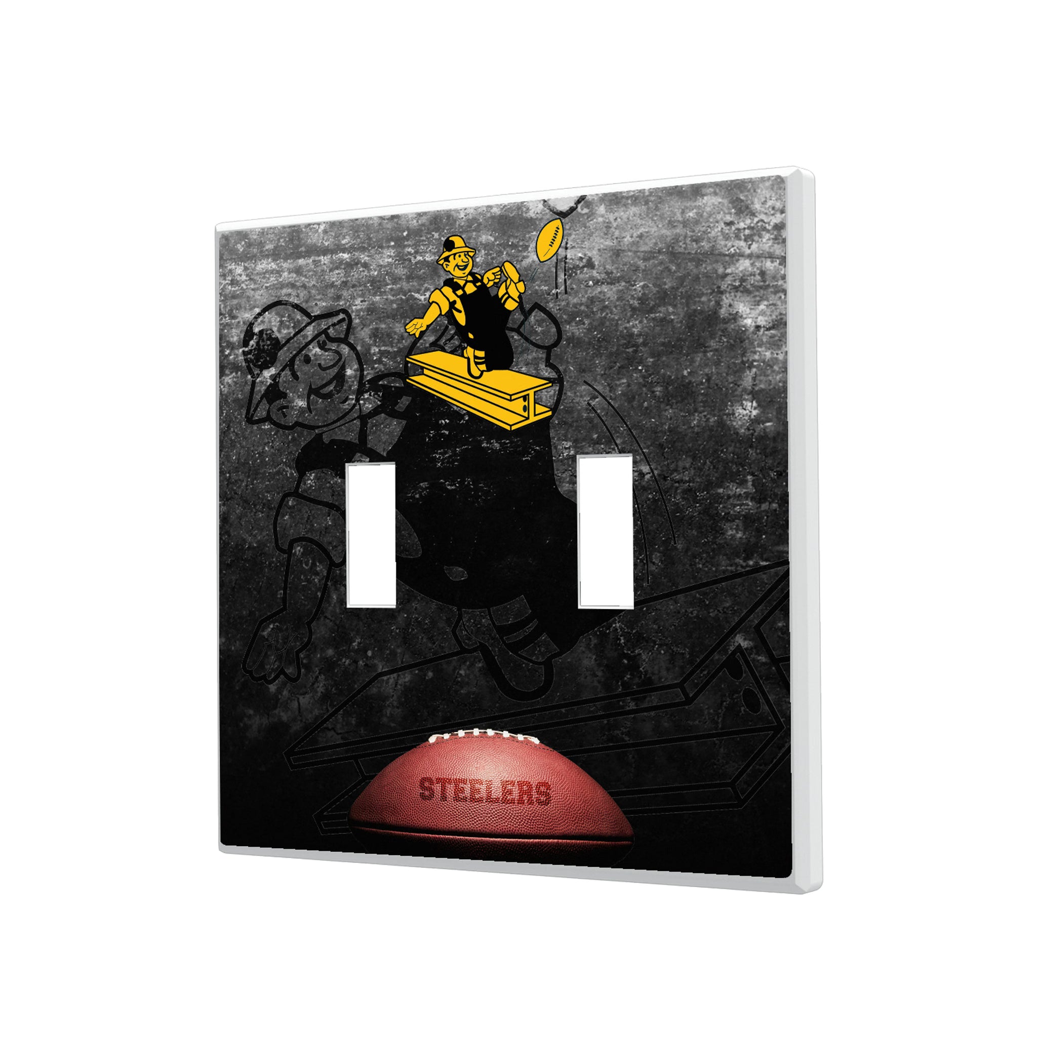 Pittsburgh Steelers 1961 Historic Collection Legendary Hidden-Screw Light Switch Plate#Style_Double Toggle