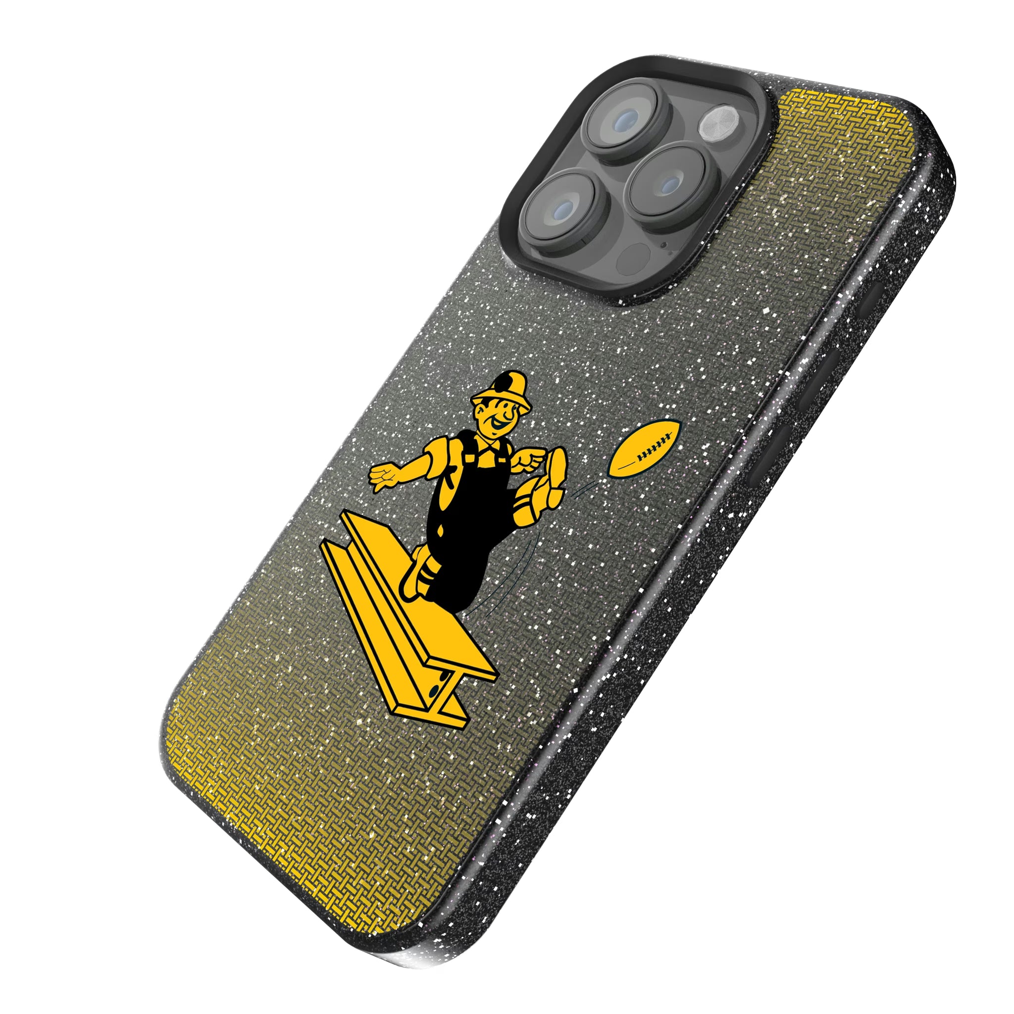 Pittsburgh Steelers 1961 Historic Collection Linen iPhone Bling Phone Case for Apple iPhone - Isometric View