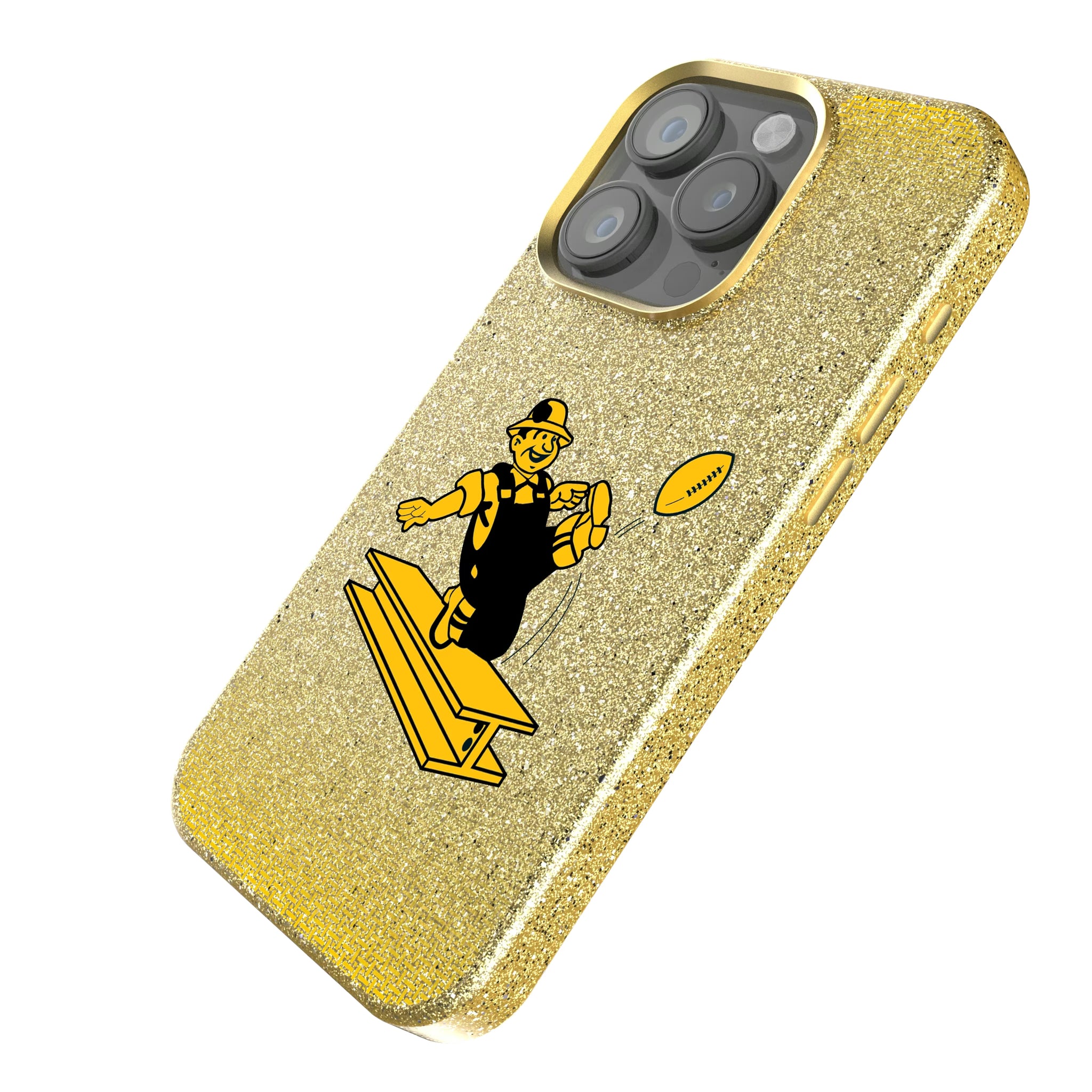Pittsburgh Steelers 1961 Historic Collection Linen iPhone Bling Phone Case for Apple iPhone - Isometric View