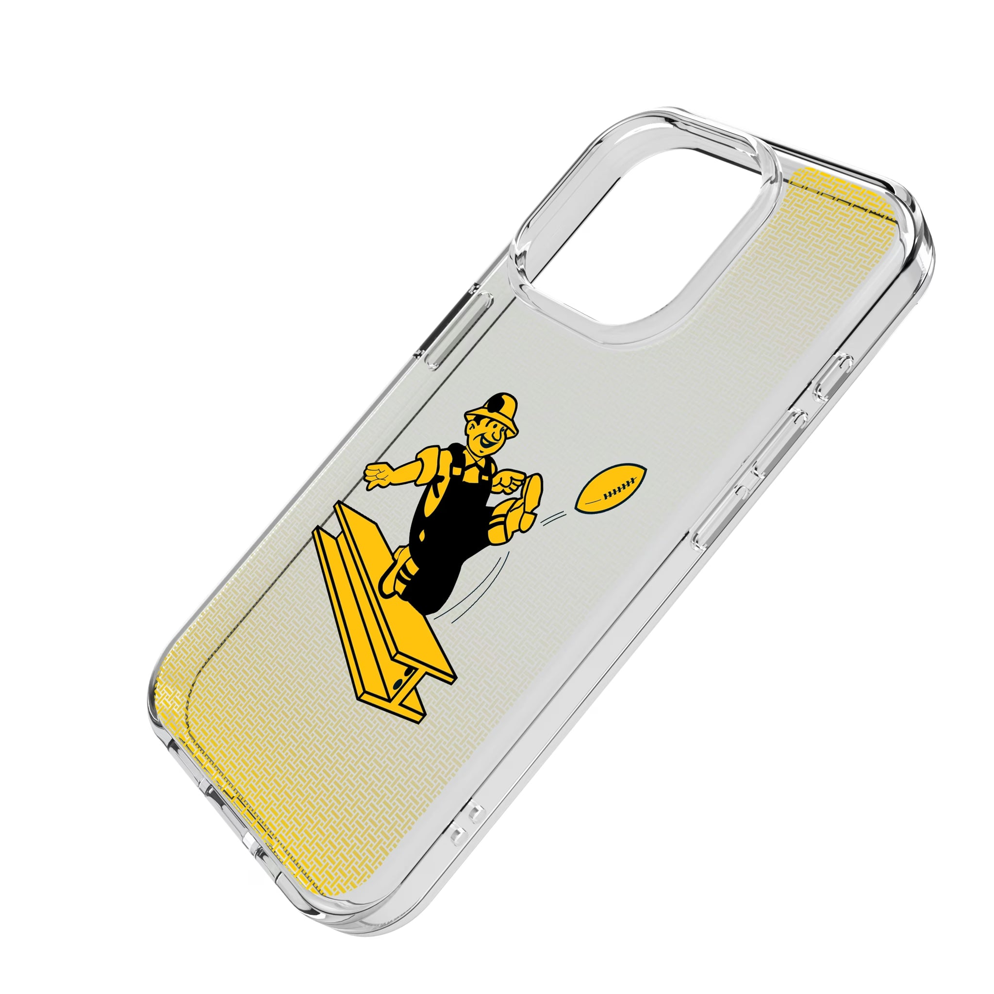 Pittsburgh Steelers 1961 Historic Collection Linen iPhone Clear Phone Case for Apple iPhone - Isometric View