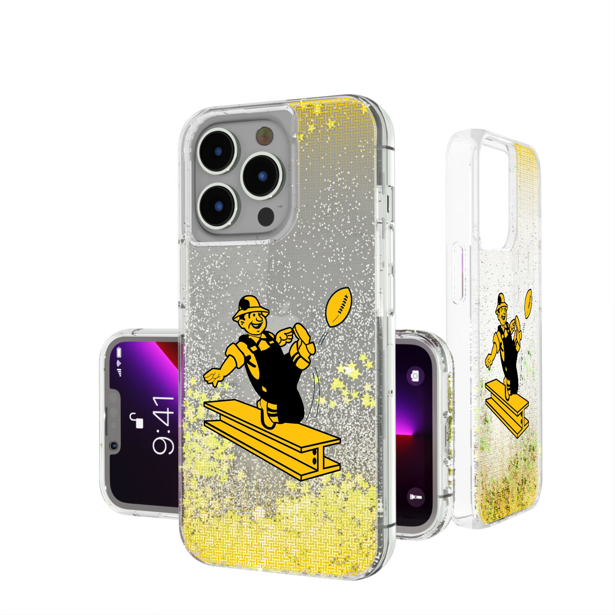 Pittsburgh Steelers 1961 Historic Collection Linen iPhone Glitter Phone Case for Apple iPhone