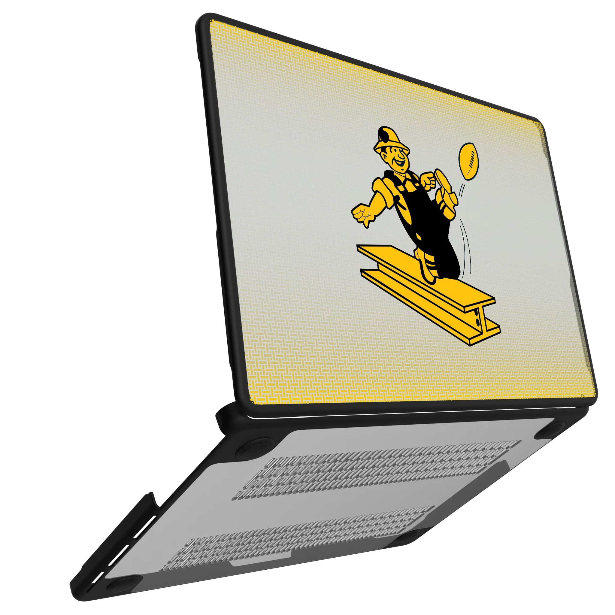 Pittsburgh Steelers 1961 Historic Collection Linen MacBook Laptop Case for Apple MacBook#Device_MacBook Pro (14-inch, 2021) / MacBook Pro (14-inch, 2023) / MacBook Pro (14-inch, 2024)