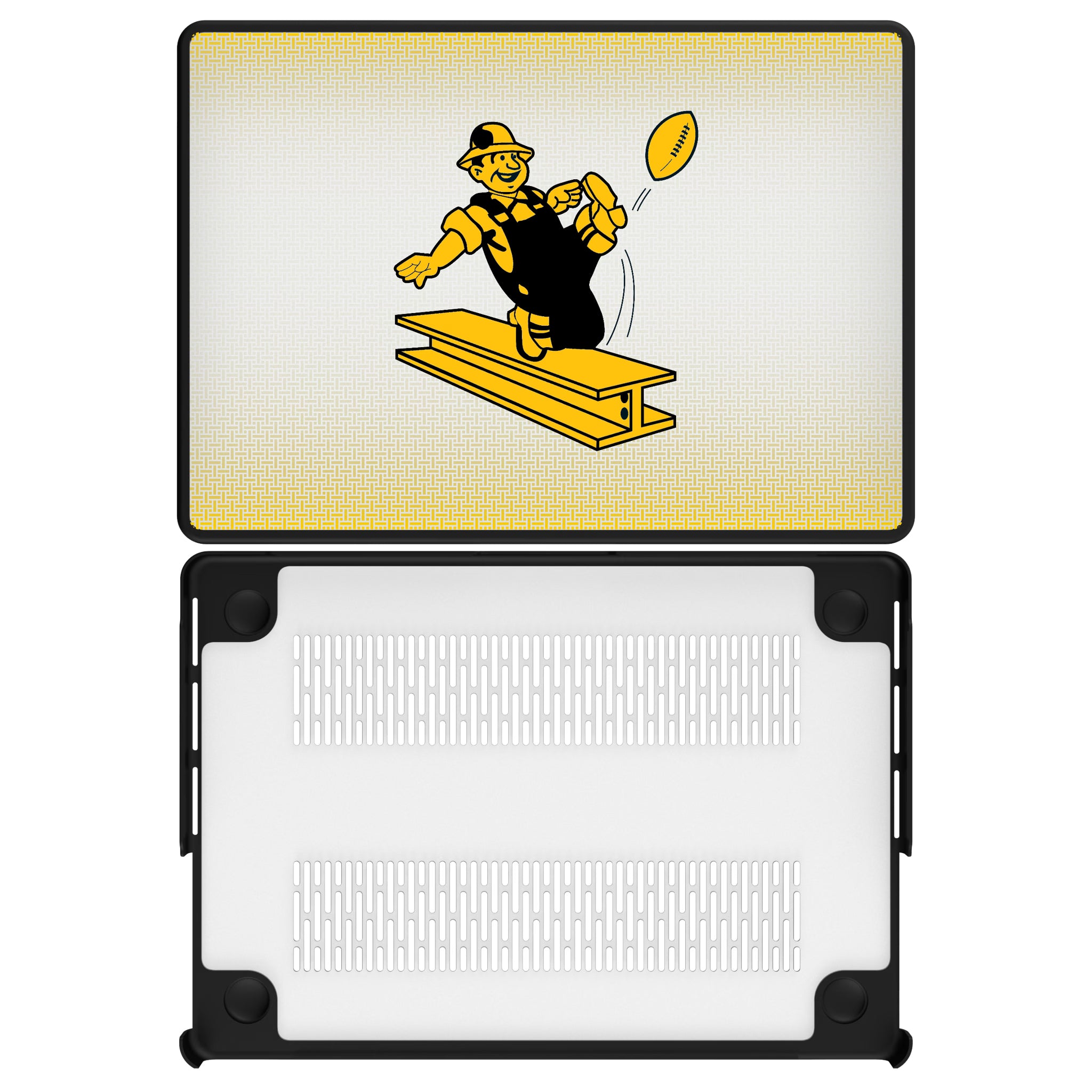 Pittsburgh Steelers 1961 Historic Collection Linen MacBook Laptop Case for Apple MacBook#Device_MacBook Pro (14-inch, 2021) / MacBook Pro (14-inch, 2023) / MacBook Pro (14-inch, 2024)