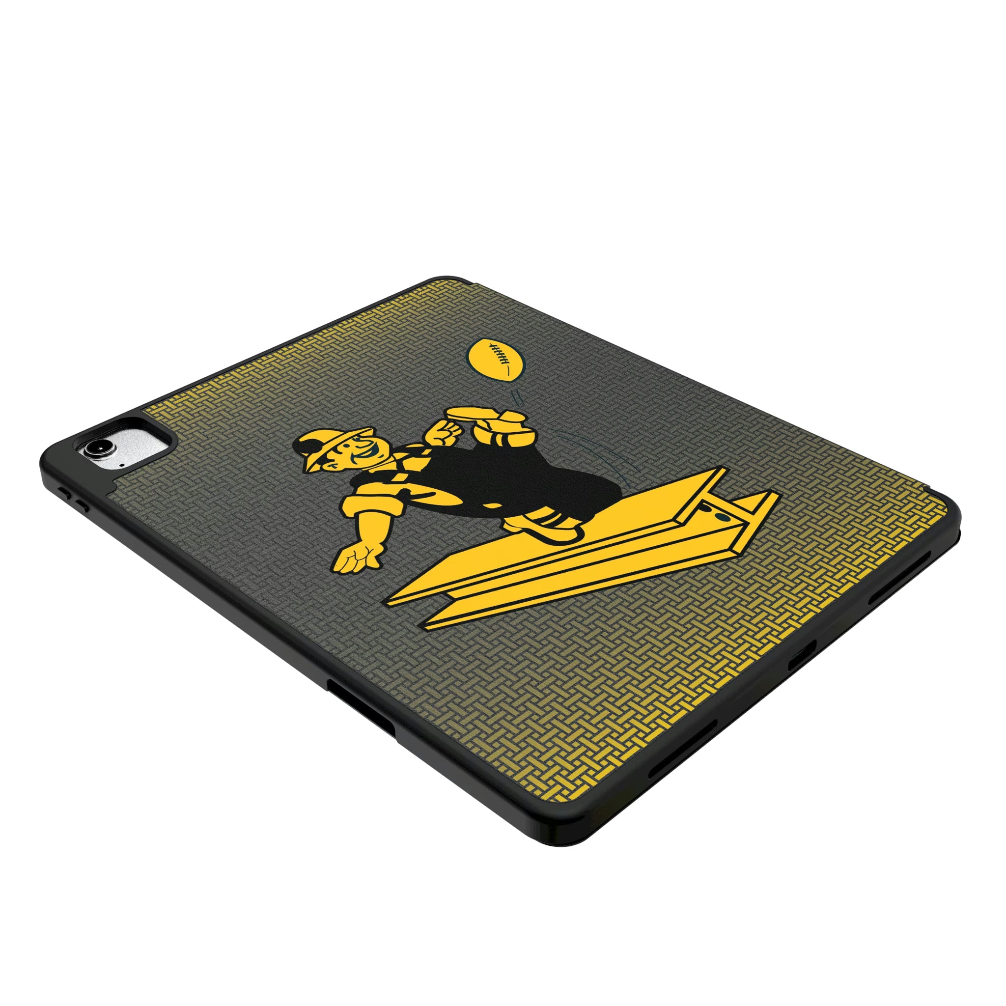 Pittsburgh Steelers 1961 Historic Collection Linen iPad Tablet Case for Apple iPad - Isometric View