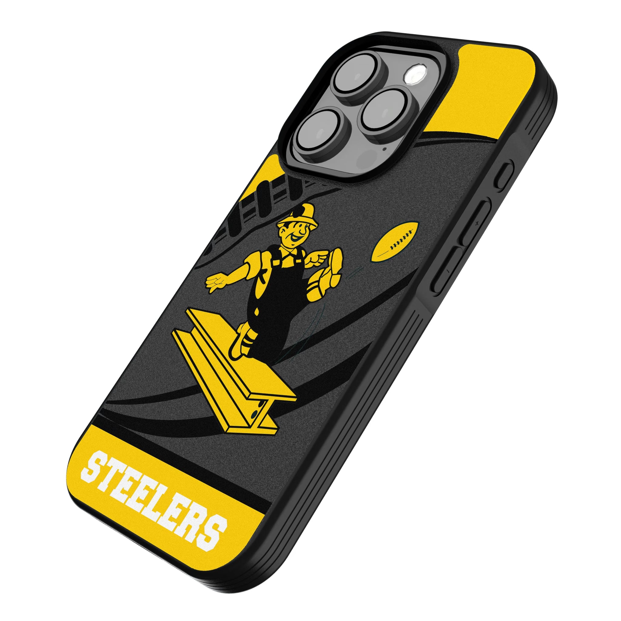 Pittsburgh Steelers 1961 Historic Collection Passtime iPhone Bump Phone Case for Apple iPhone - Isometric View