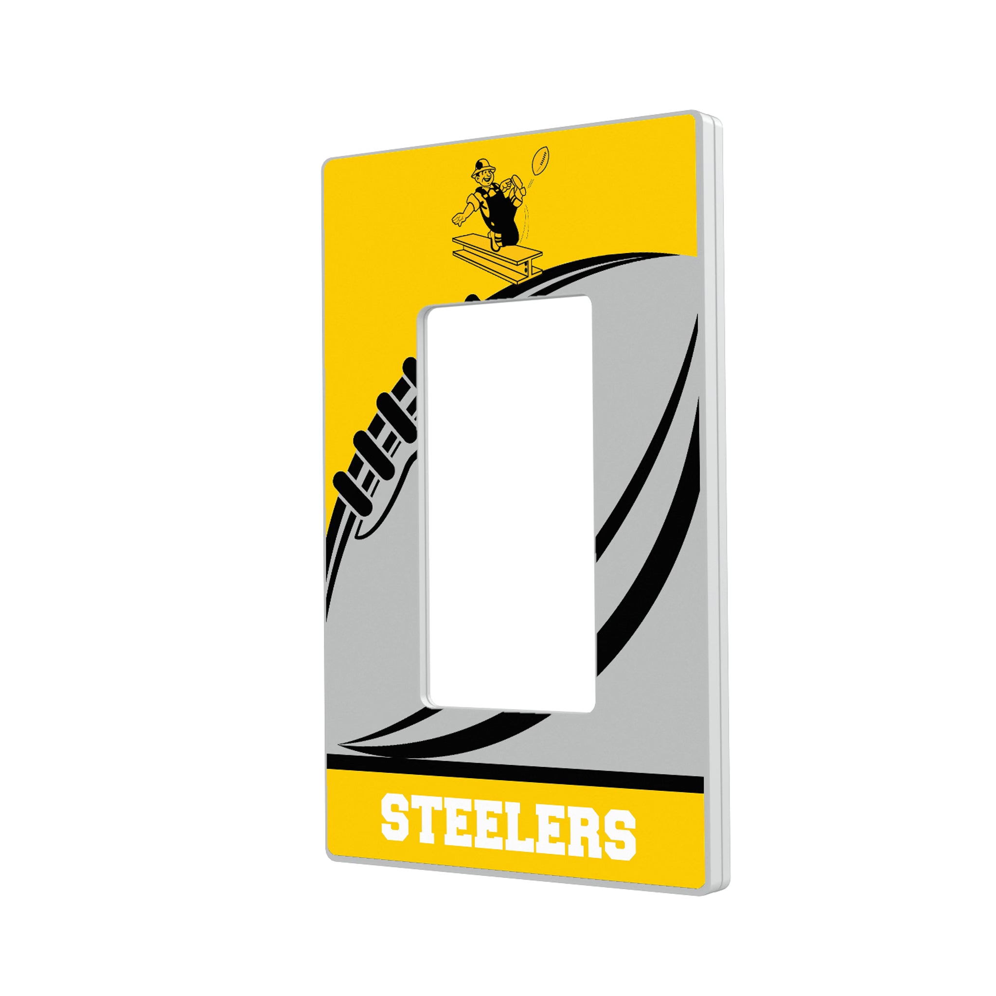 Pittsburgh Steelers 1961 Historic Collection Passtime Hidden-Screw Light Switch Plate#Style_Single Rocker