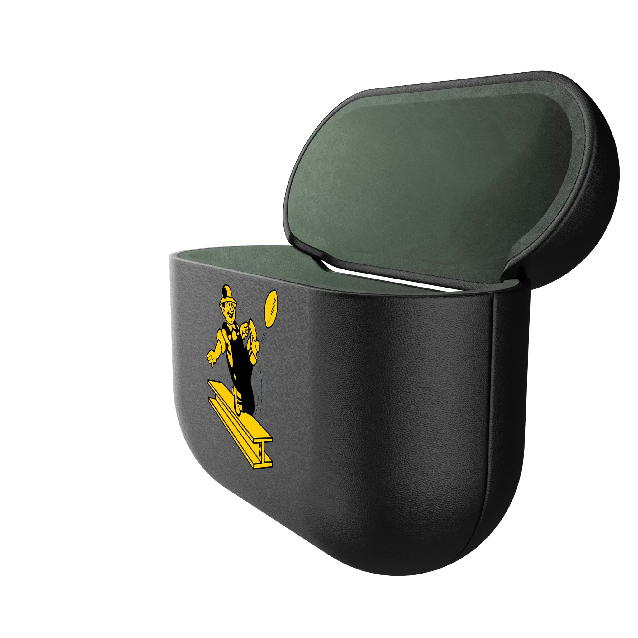 Pittsburgh Steelers 1961 Historic Collection Personalized Insignia AirPods AirPod Case Cover - Isometric View#Device_AirPods 3rd Gen