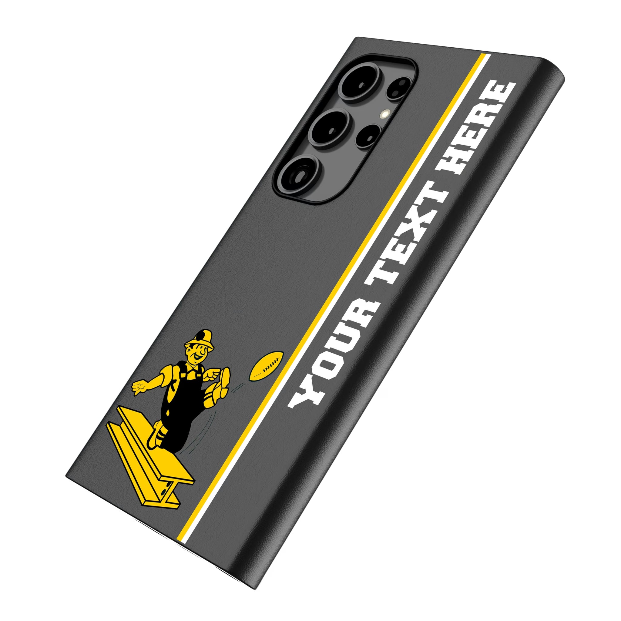 Pittsburgh Steelers 1961 Historic Collection Personalized Sidebard Galaxy MagSafe Compatible Phone Case for Samsung Galaxy - Isometric View