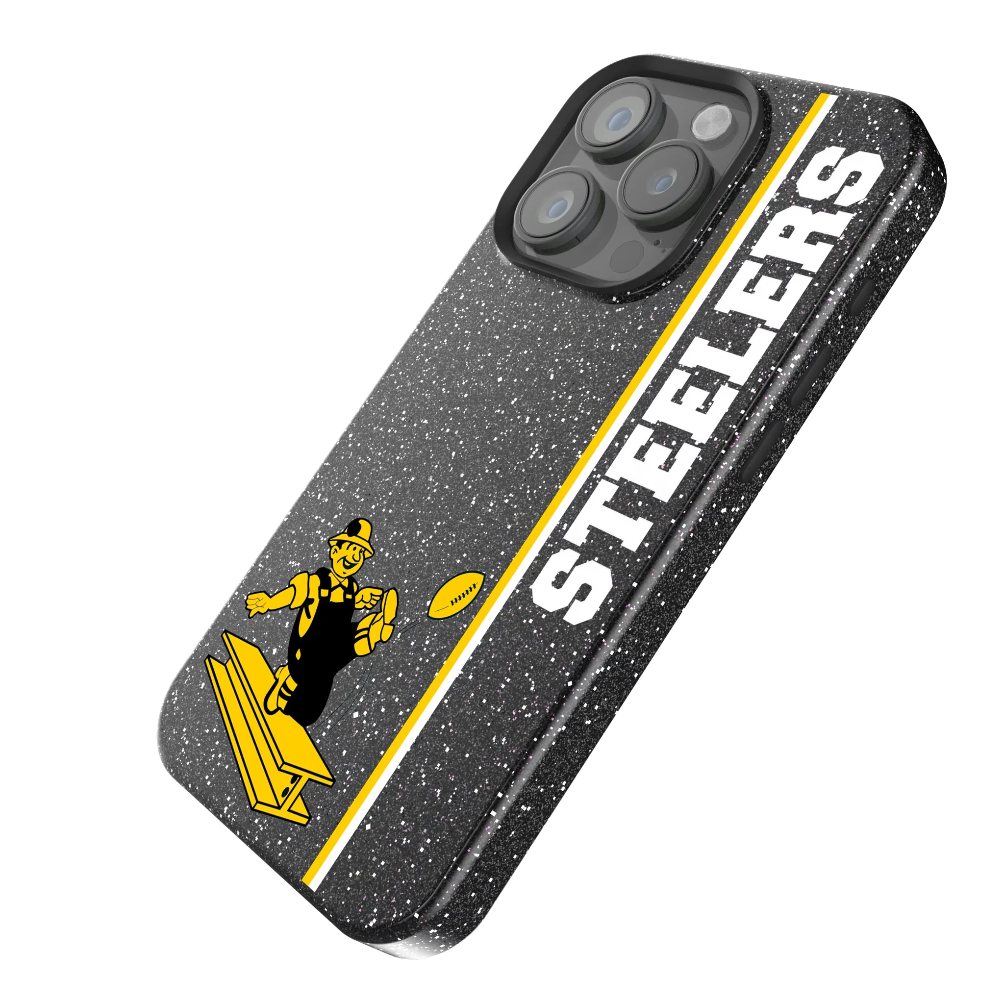 Pittsburgh Steelers 1961 Historic Collection Sidebar iPhone Bling Phone Case for Apple iPhone - Isometric View