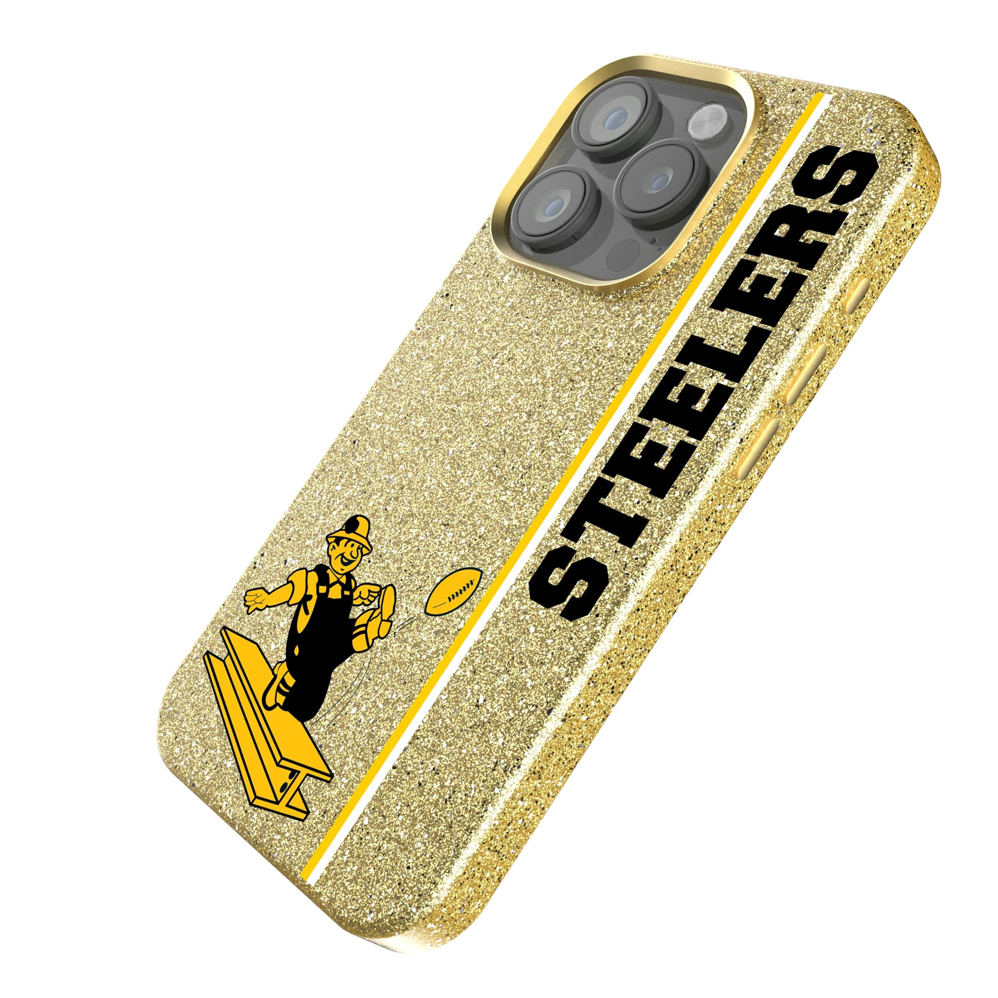 Pittsburgh Steelers 1961 Historic Collection Sidebar iPhone Bling Phone Case for Apple iPhone - Isometric View