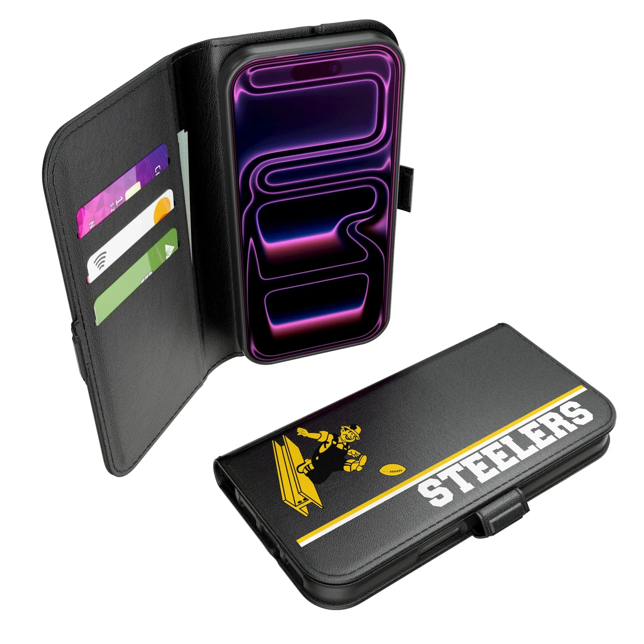 Pittsburgh Steelers 1961 Historic Collection Sidebar iPhone Folio Phone Case for Apple iPhone#Device_iPhone 17 Pro