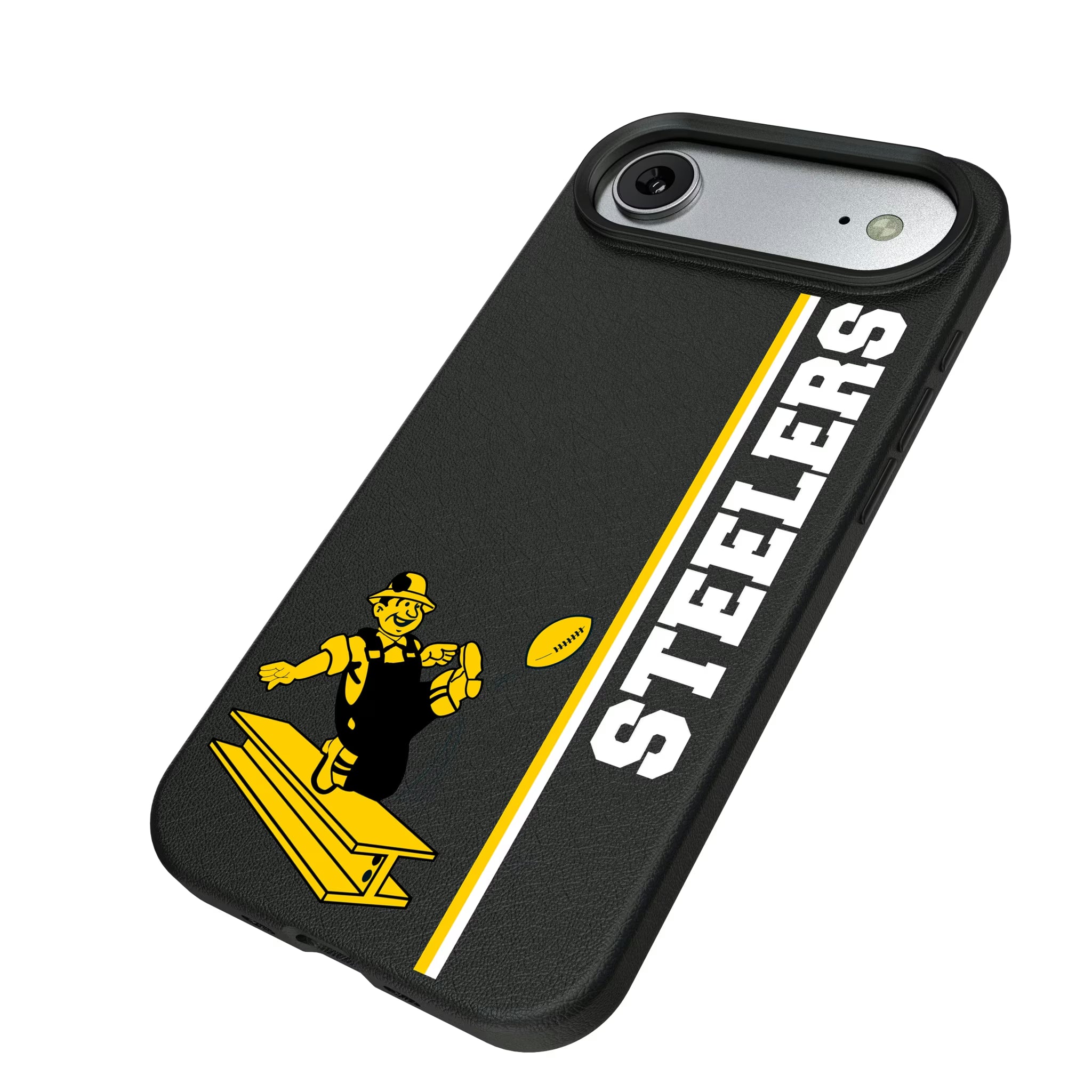 Pittsburgh Steelers 1961 Historic Collection Sidebar iPhone MagSafe Compatible Phone Case for Apple iPhone - Isometric View#Device_iPhone Air