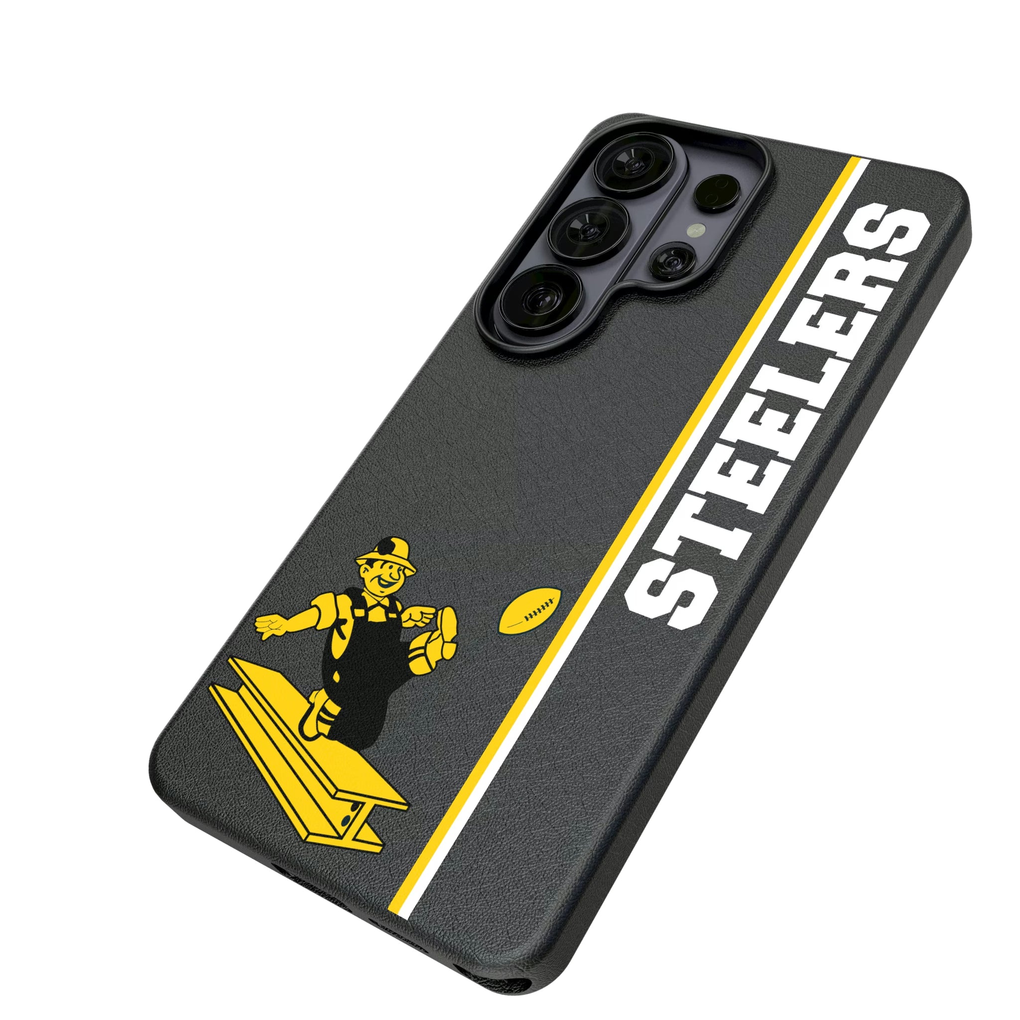 Pittsburgh Steelers 1961 Historic Collection Sidebar Galaxy MagSafe Compatible Phone Case for Samsung Galaxy - Isometric View#Device_Galaxy S26 Ultra