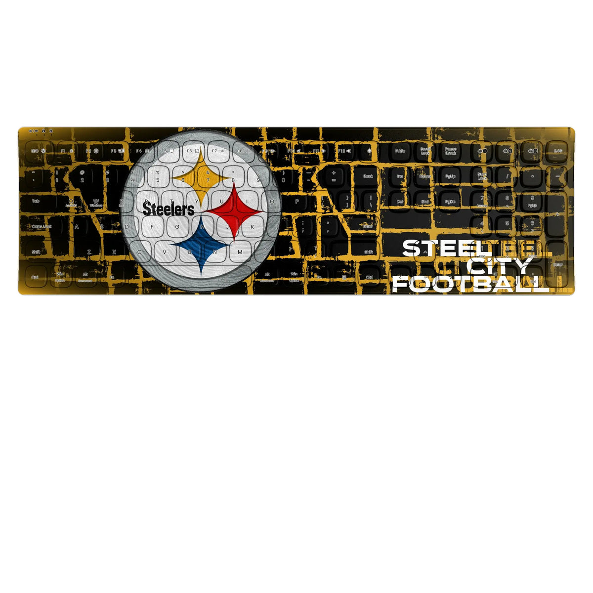 Pittsburgh Steelers Brick KKB605 Curved Wireless Keyboard