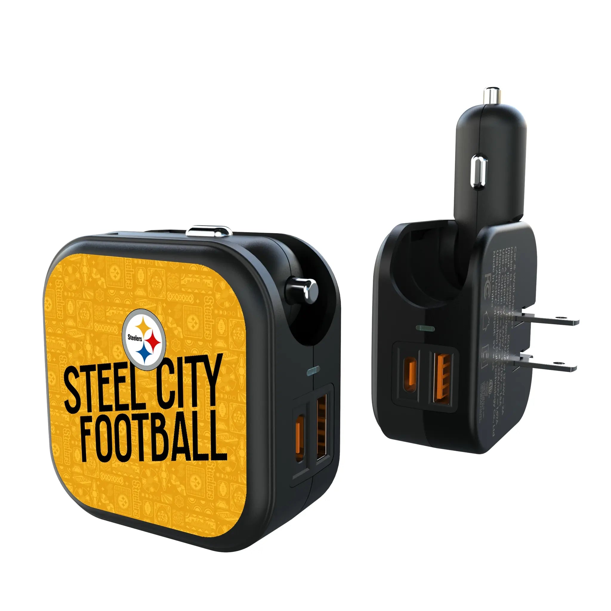 Pittsburgh Steelers Deco 2 in 1 USB A/C Charger