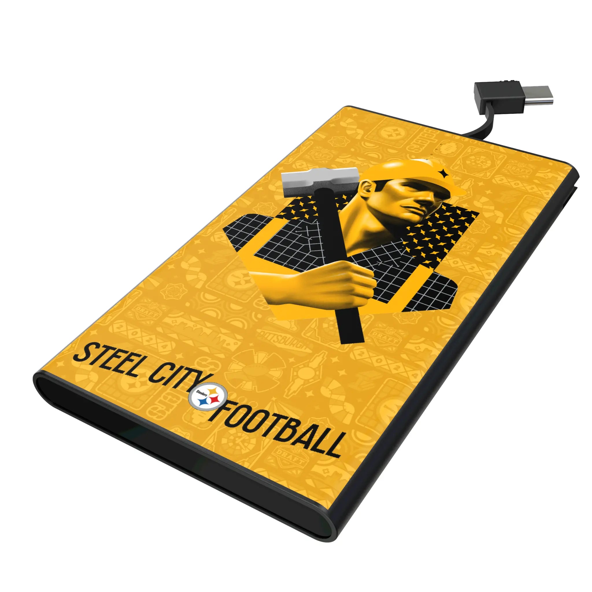 Pittsburgh Steelers Deco 5000mAh Flat Power Bank