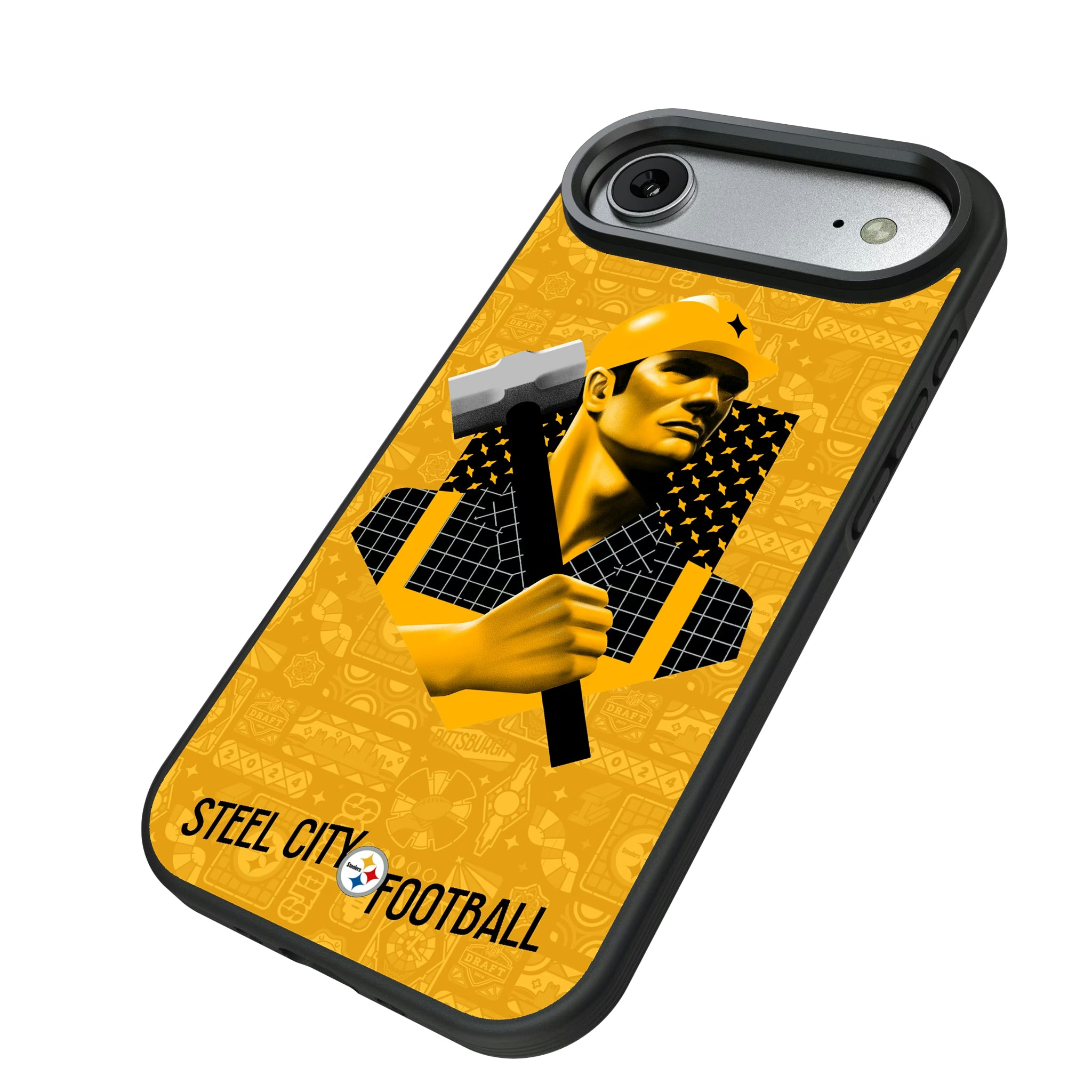 Pittsburgh Steelers Deco iPhone Bump Phone Case for Apple iPhone - Isometric View#Device_iPhone Air
