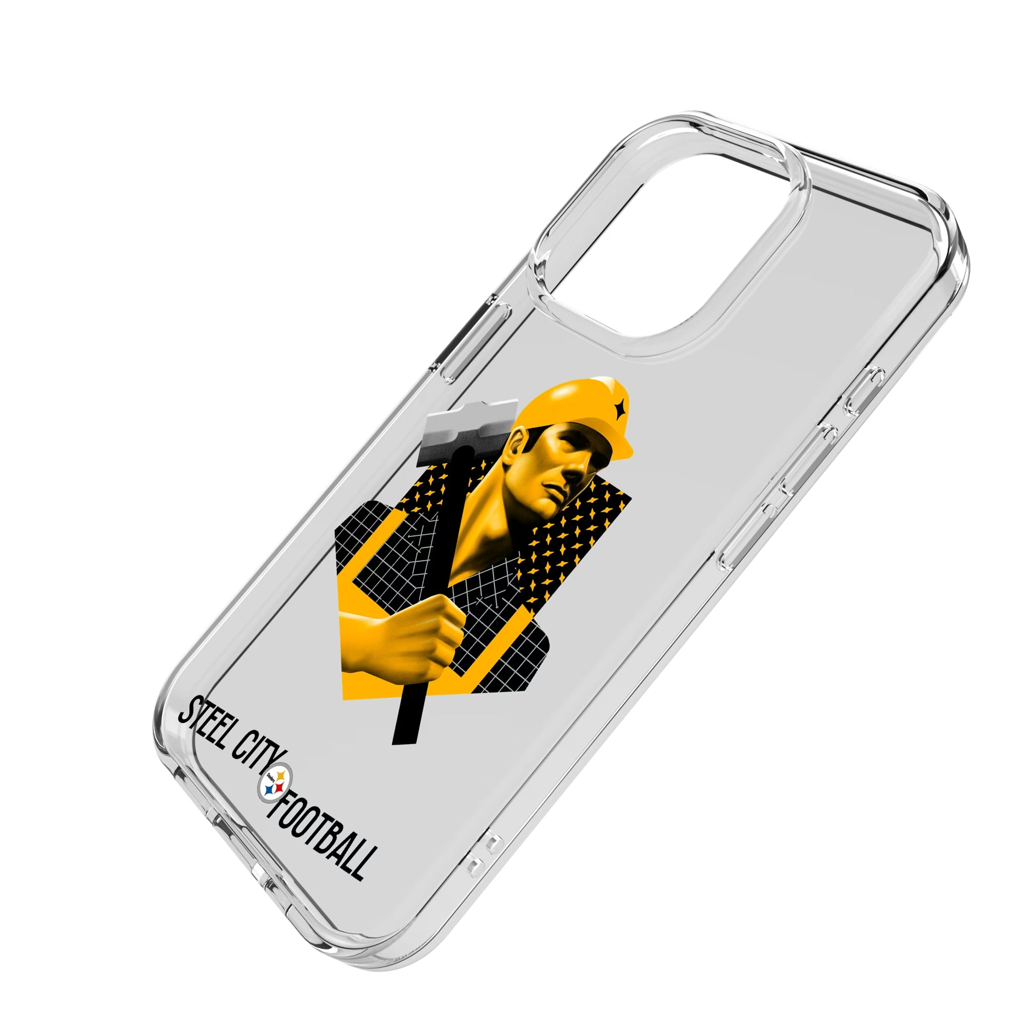 Pittsburgh Steelers Deco iPhone Clear Phone Case for Apple iPhone - Isometric View