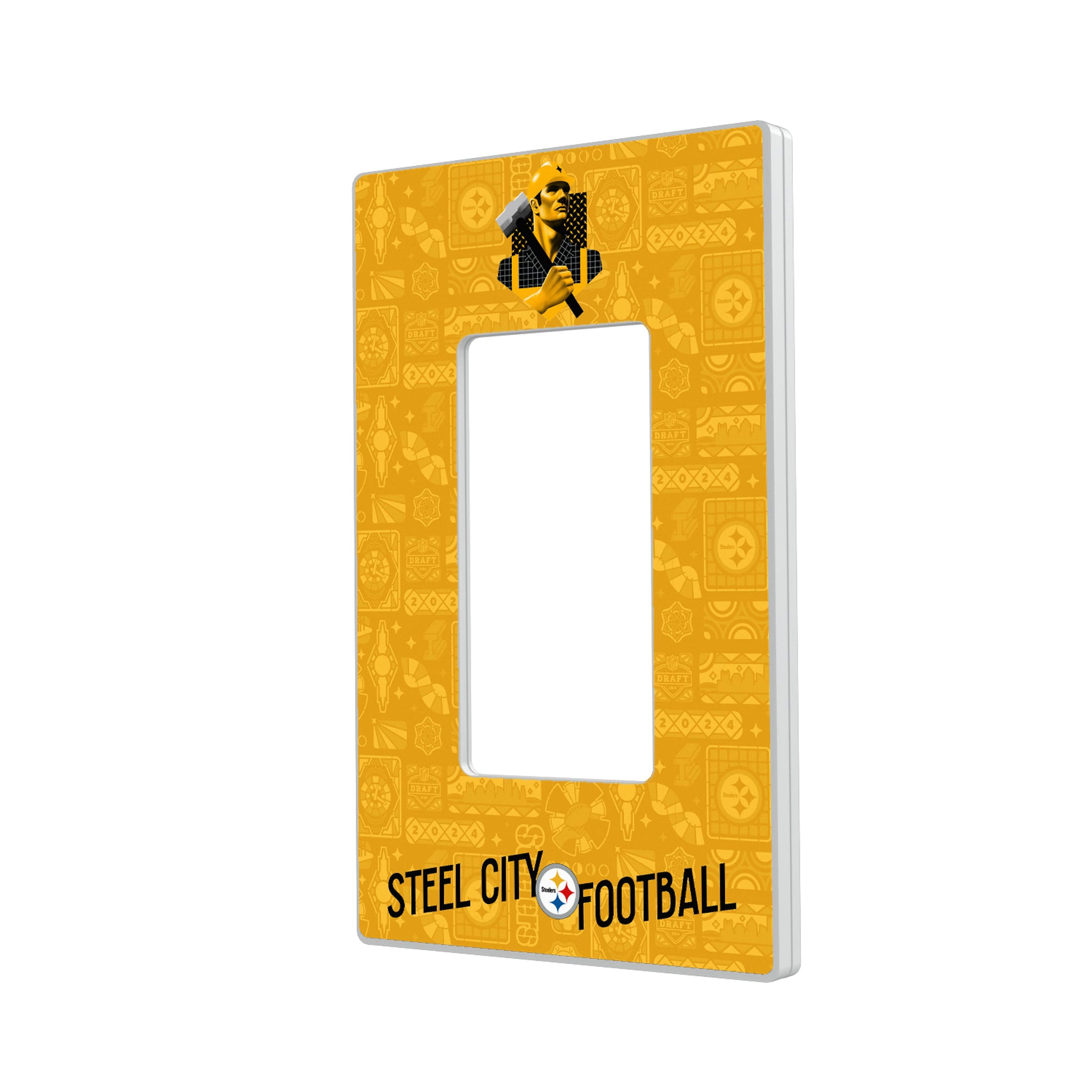 Pittsburgh Steelers Deco Hidden-Screw Light Switch Plate#Style_Single Rocker