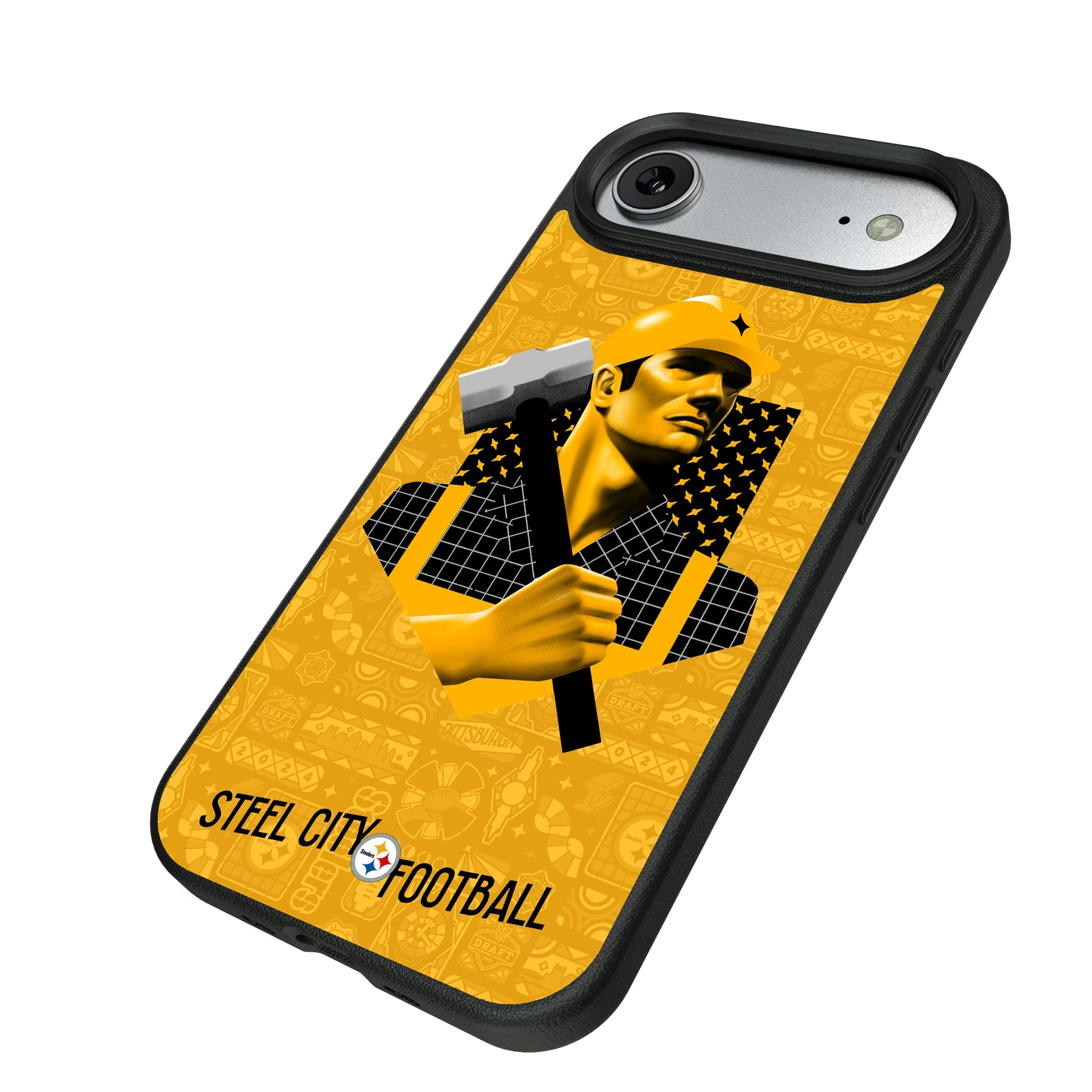 Pittsburgh Steelers Deco iPhone MagSafe Compatible Phone Case for Apple iPhone - Isometric View#Device_iPhone Air