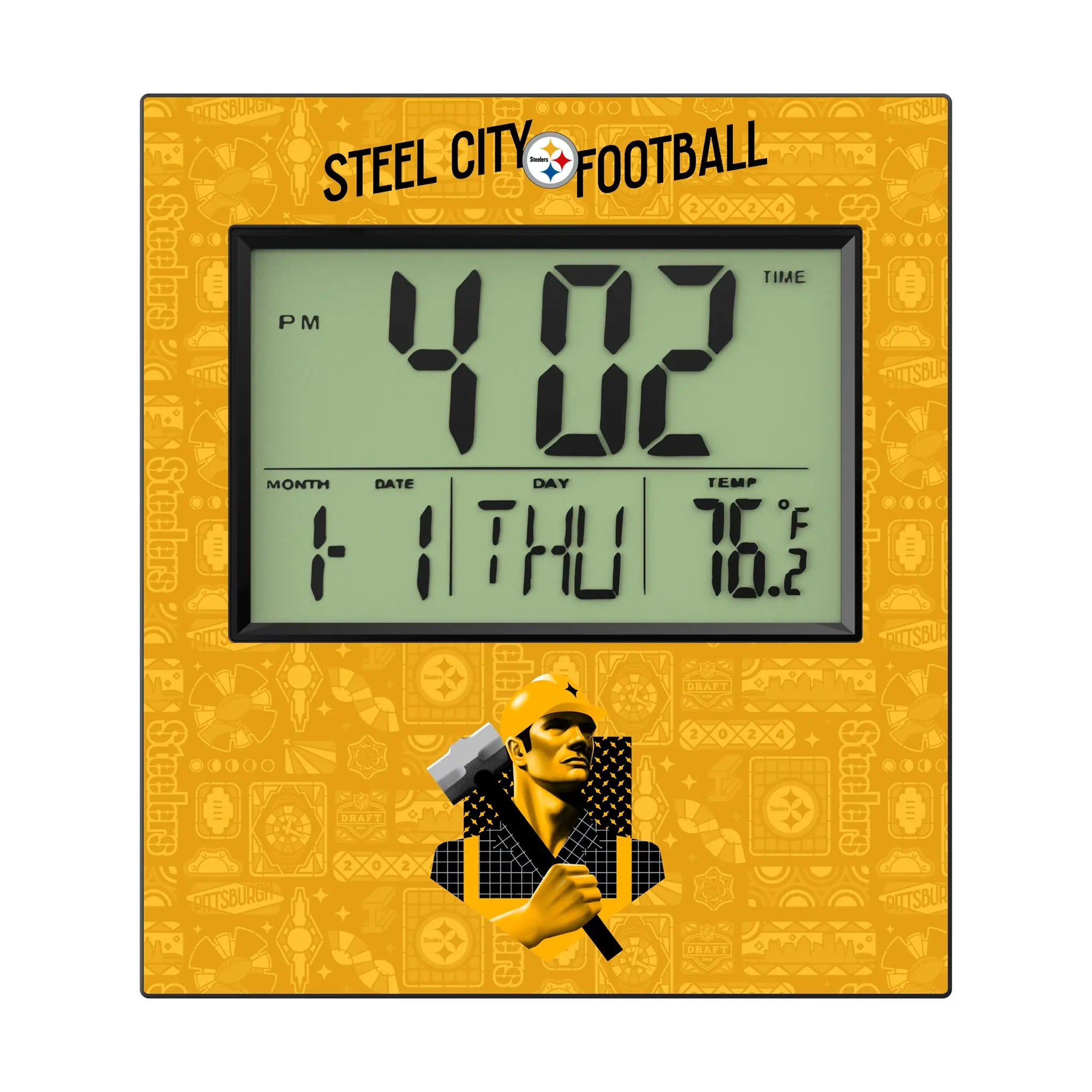 Pittsburgh Steelers Deco Wall Clock