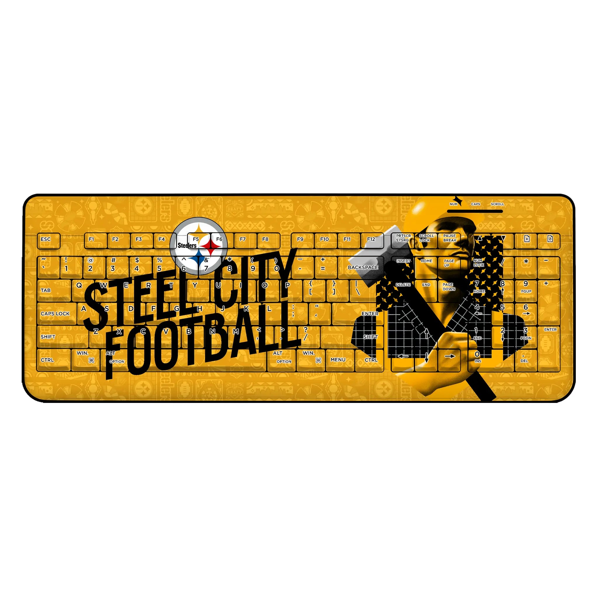 Pittsburgh Steelers Deco Wireless USB Keyboard