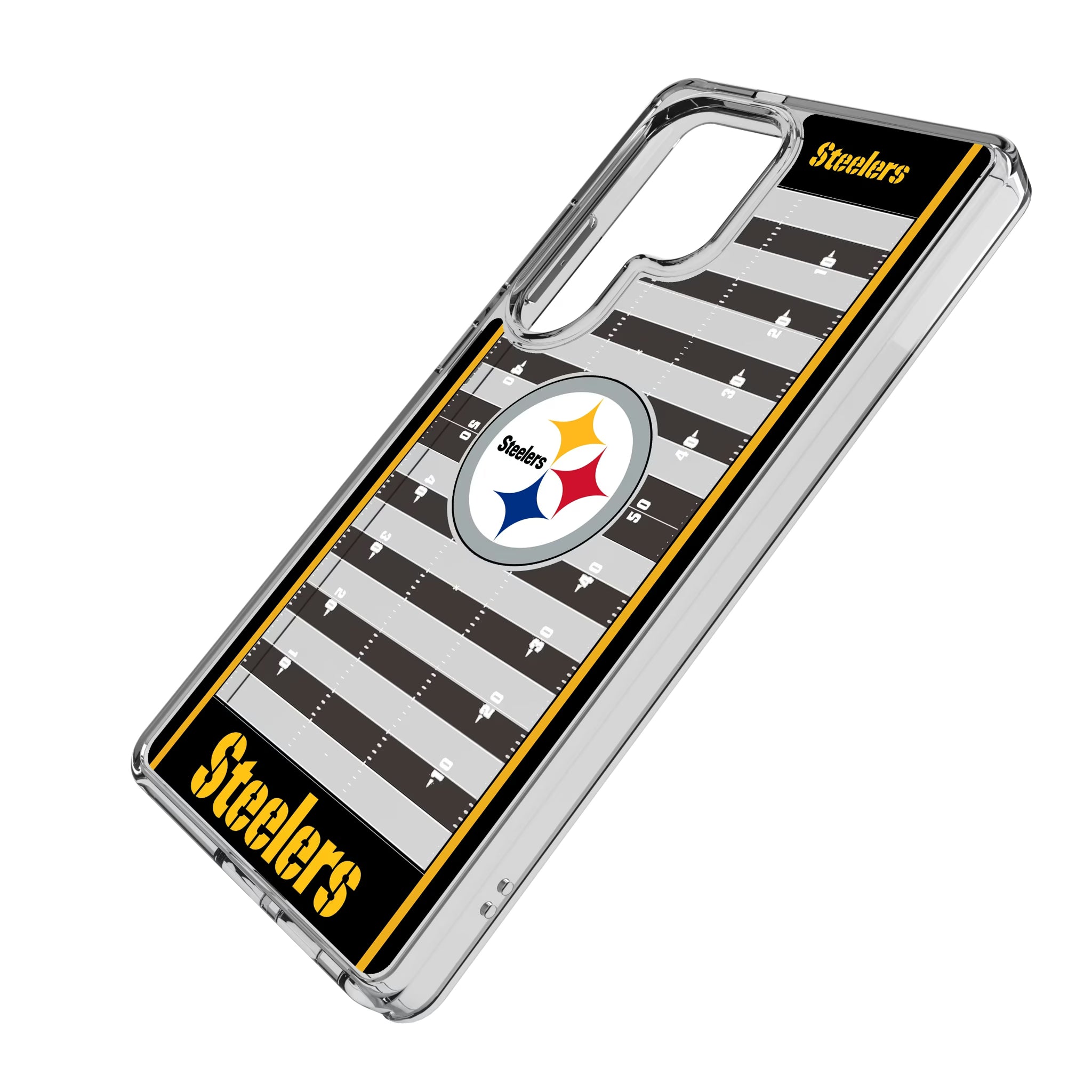 Pittsburgh Steelers Field Galaxy Clear Phone Case for Samsung Galaxy - Isometric View