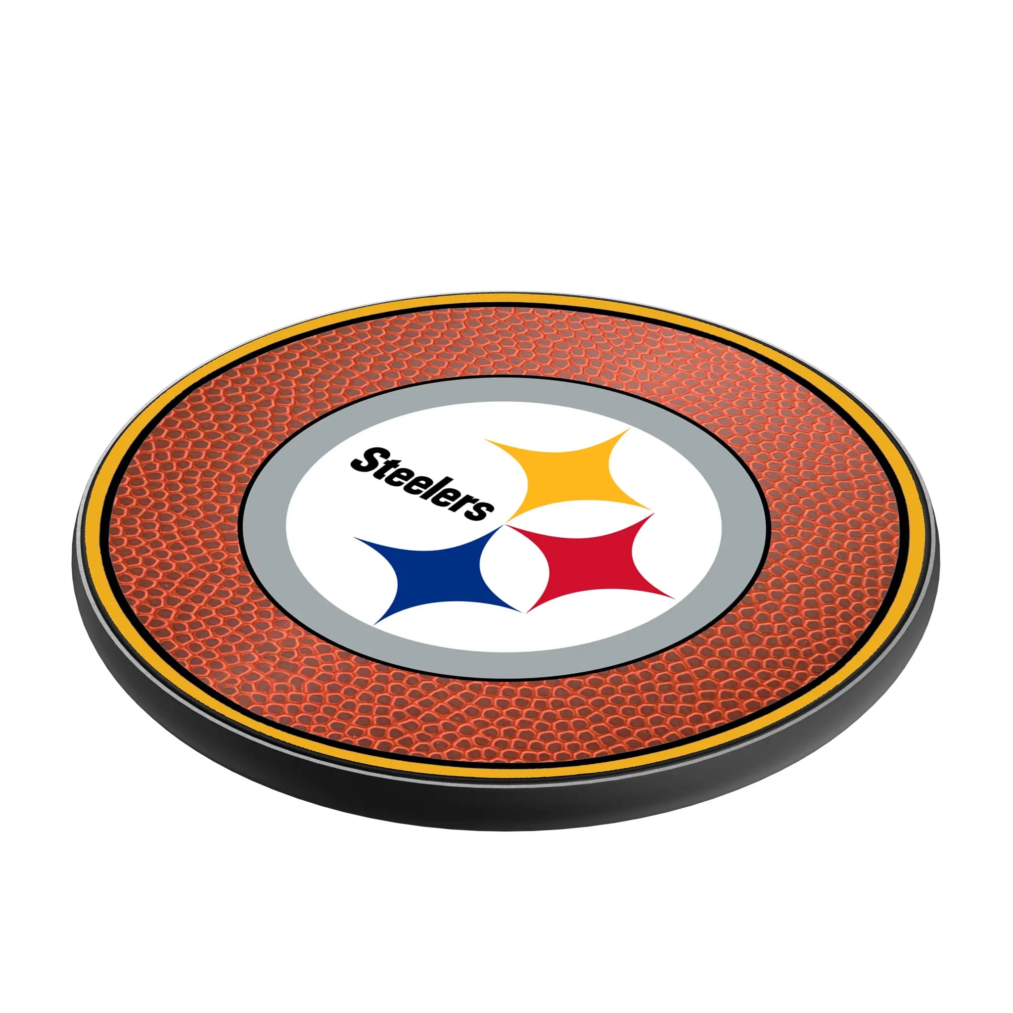 Pittsburgh Steelers Football 15-Watt Wireless Charger - Isometric View