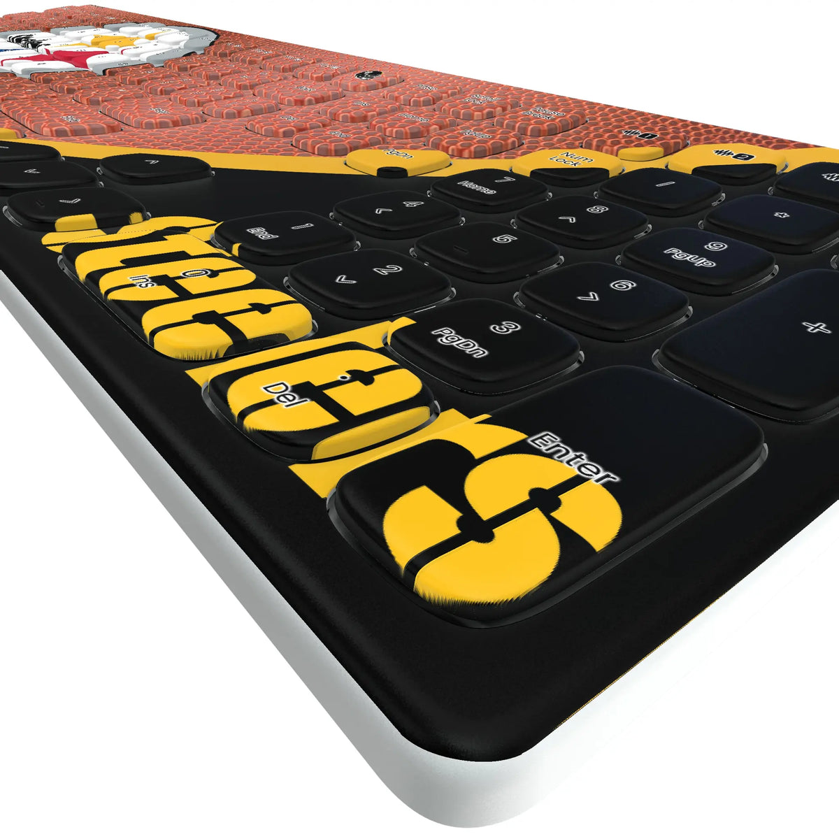 Pittsburgh Steelers Football KKB605 Curved Wireless Keyboard - Detail