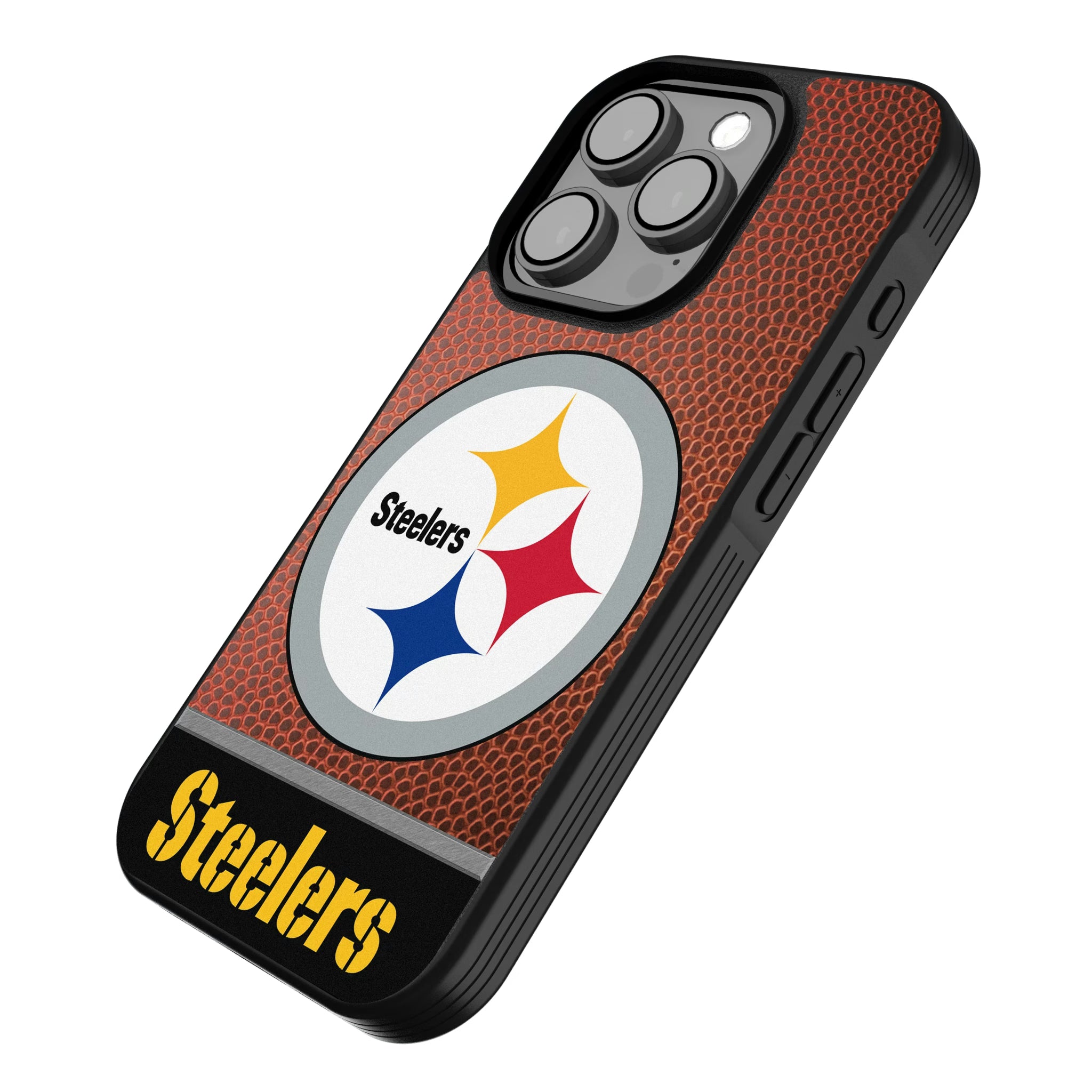 Pittsburgh Steelers Football Wordmark iPhone Bump Phone Case for Apple iPhone - Isometric View