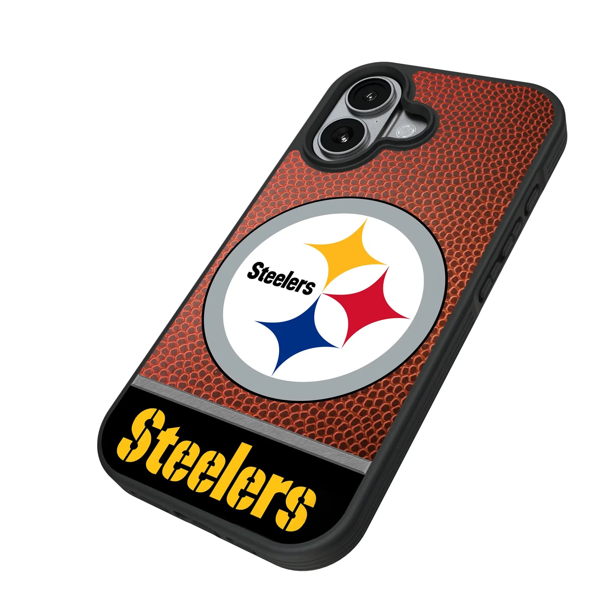 Pittsburgh Steelers Football Wordmark iPhone Bump Phone Case for Apple iPhone - Isometric View#Device_iPhone 17