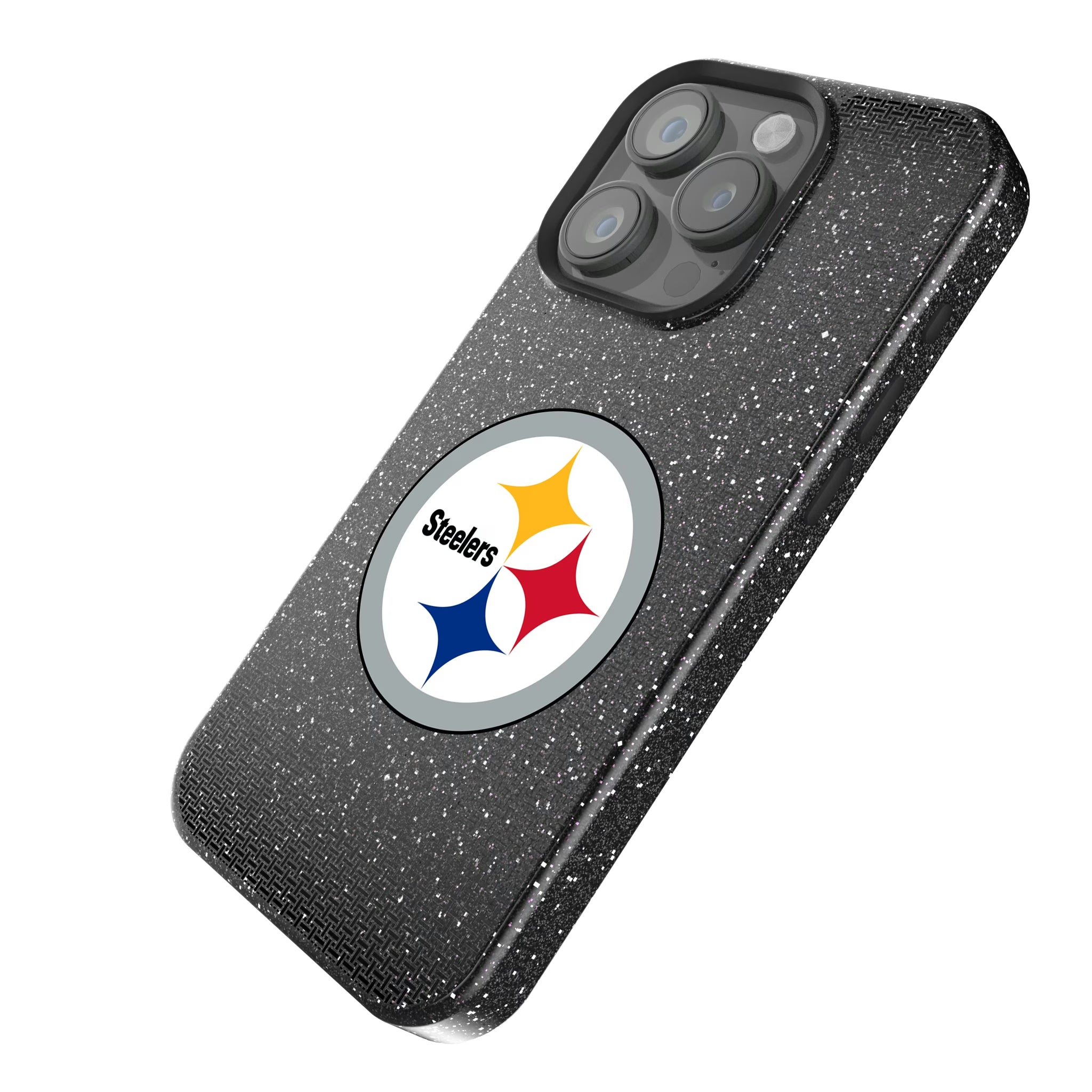 Pittsburgh Steelers Linen iPhone Bling Phone Case for Apple iPhone - Isometric View