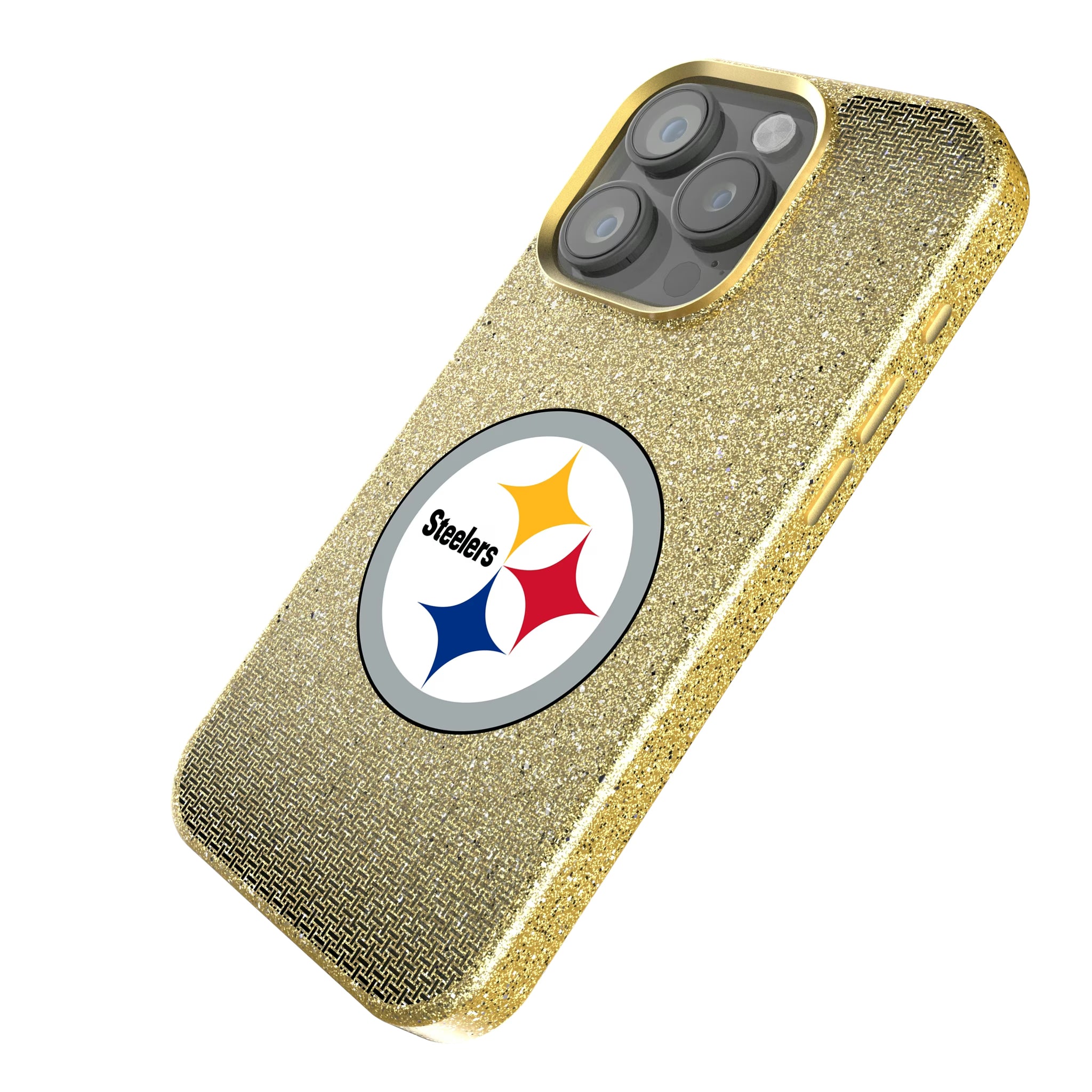 Pittsburgh Steelers Linen iPhone Bling Phone Case for Apple iPhone - Isometric View
