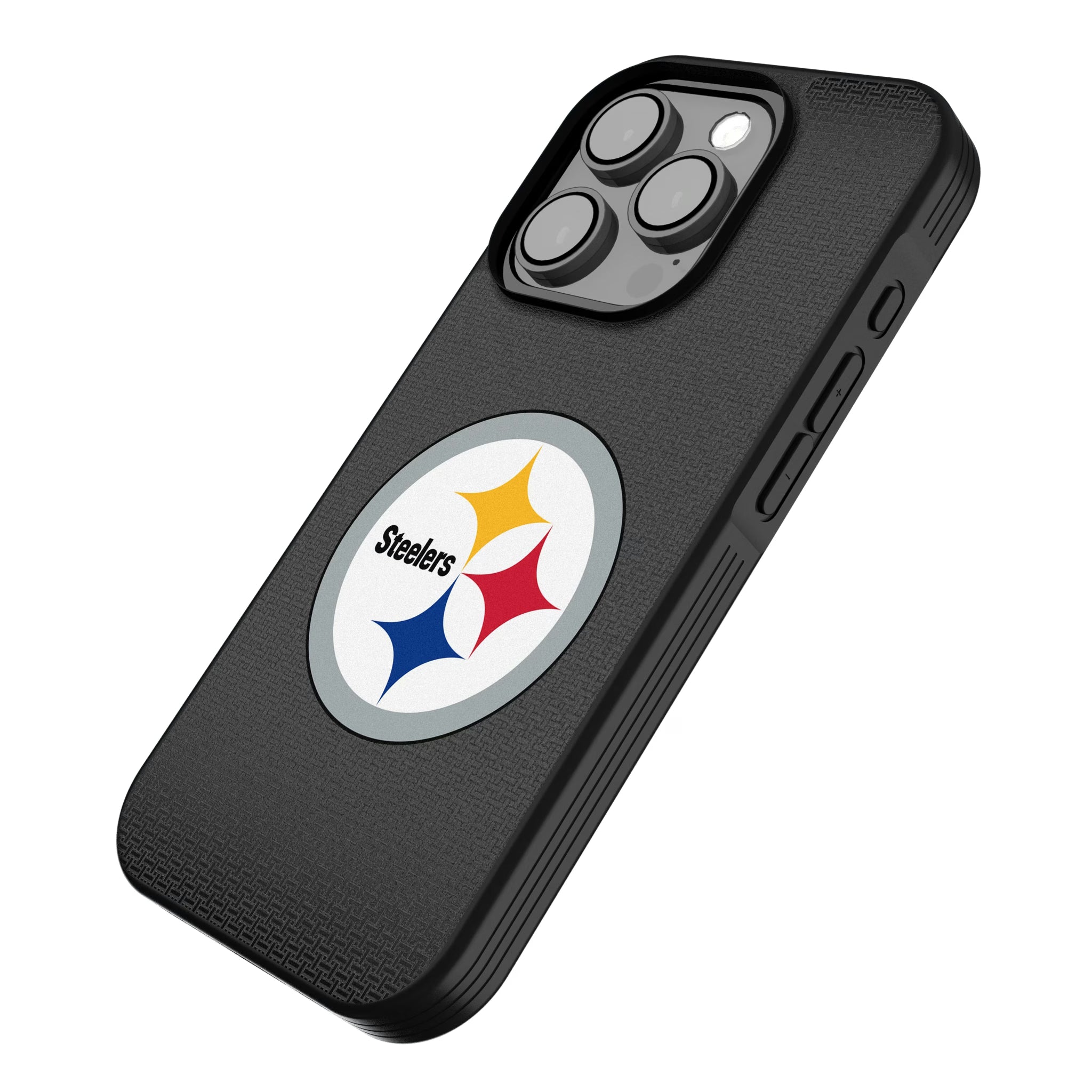 Pittsburgh Steelers Linen iPhone Bump Phone Case for Apple iPhone - Isometric View