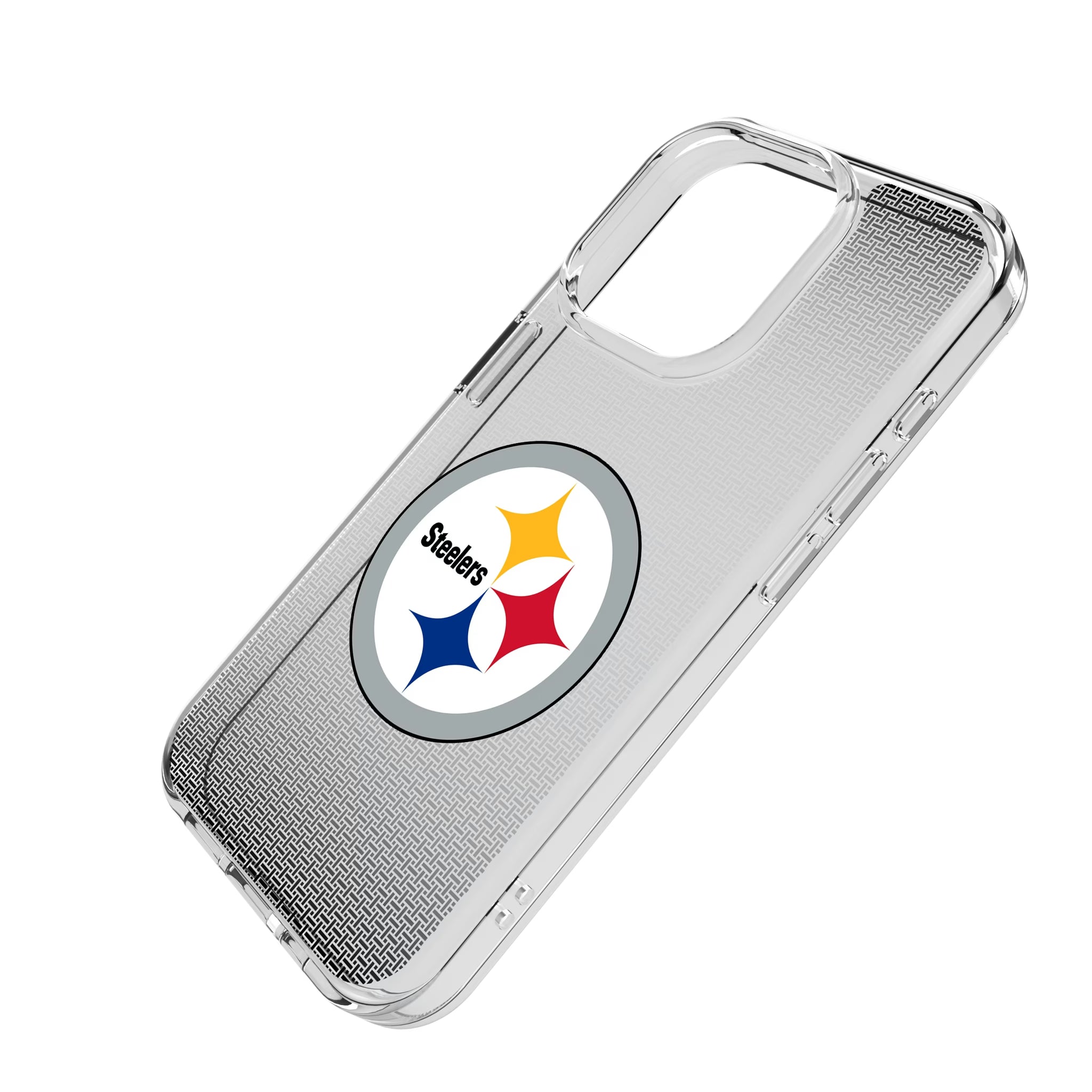 Pittsburgh Steelers Linen iPhone Clear Phone Case for Apple iPhone - Isometric View