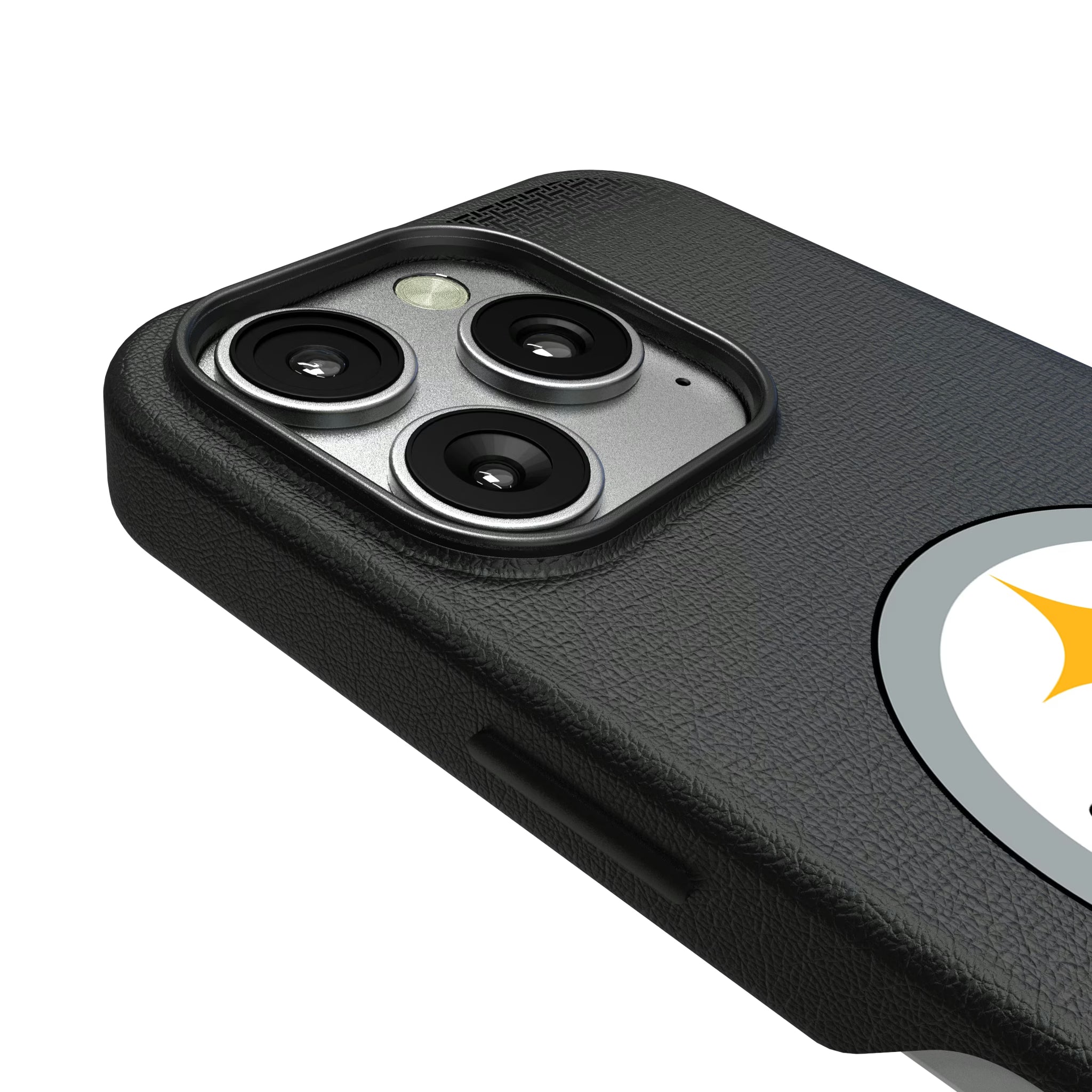Pittsburgh Steelers Linen iPhone MagSafe Compatible Phone Case for Apple iPhone - Detail
