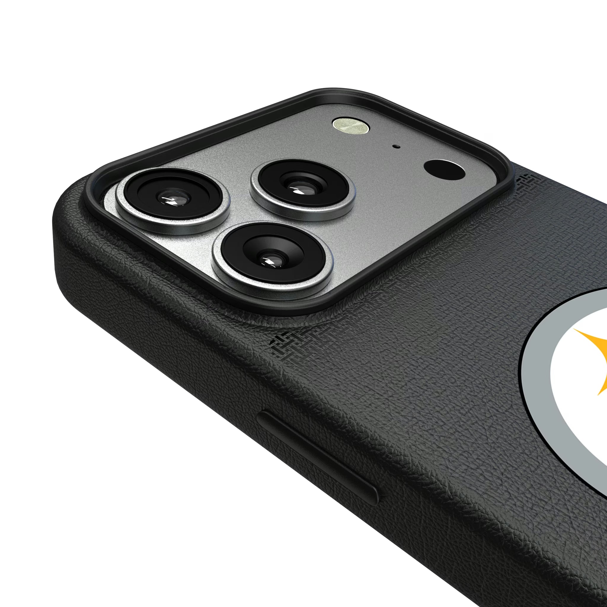 Pittsburgh Steelers Linen iPhone MagSafe Compatible Phone Case for Apple iPhone - Detail#Device_iPhone 17 Pro