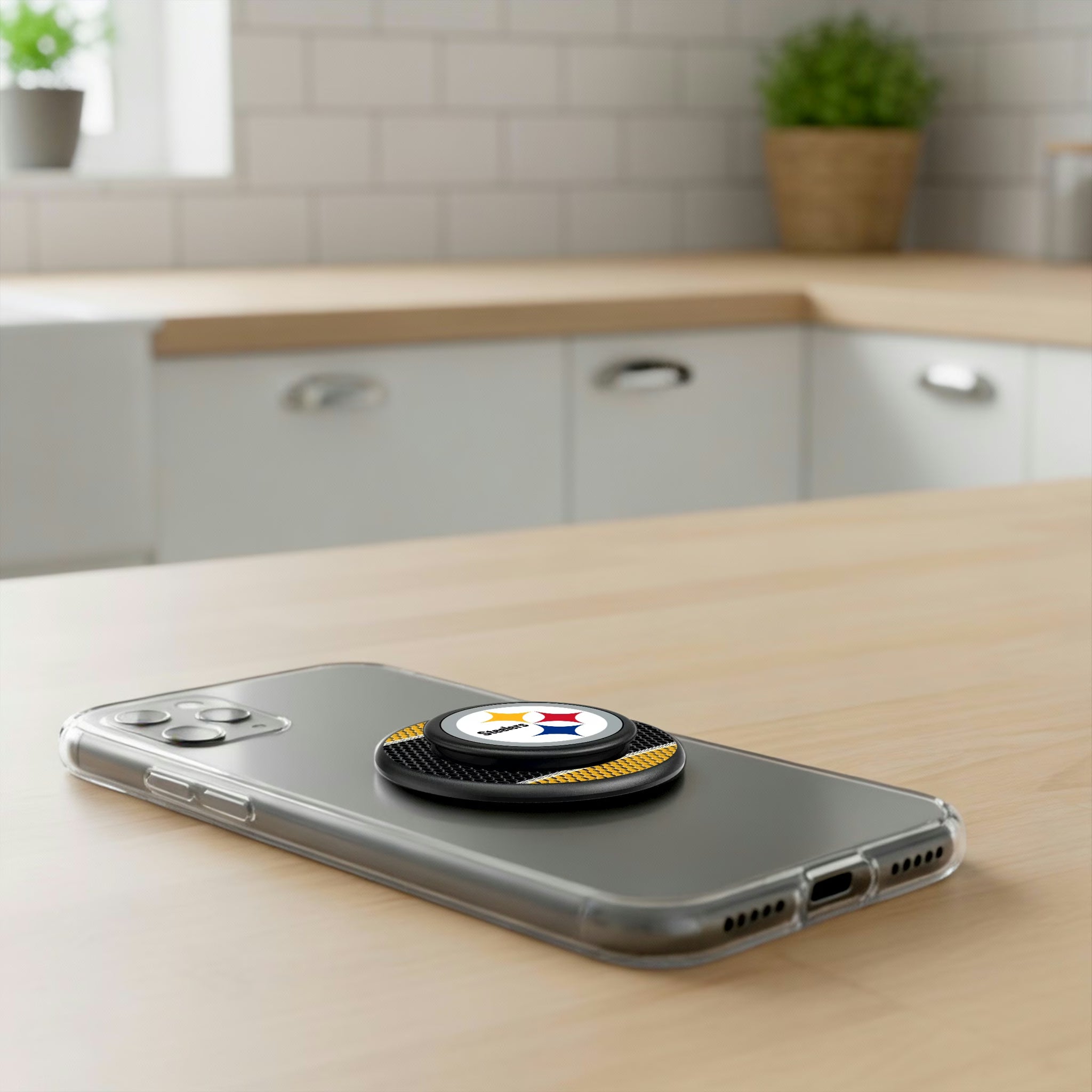 Pittsburgh Steelers Mesh Popsockets Round Magnetic - Lifestyle