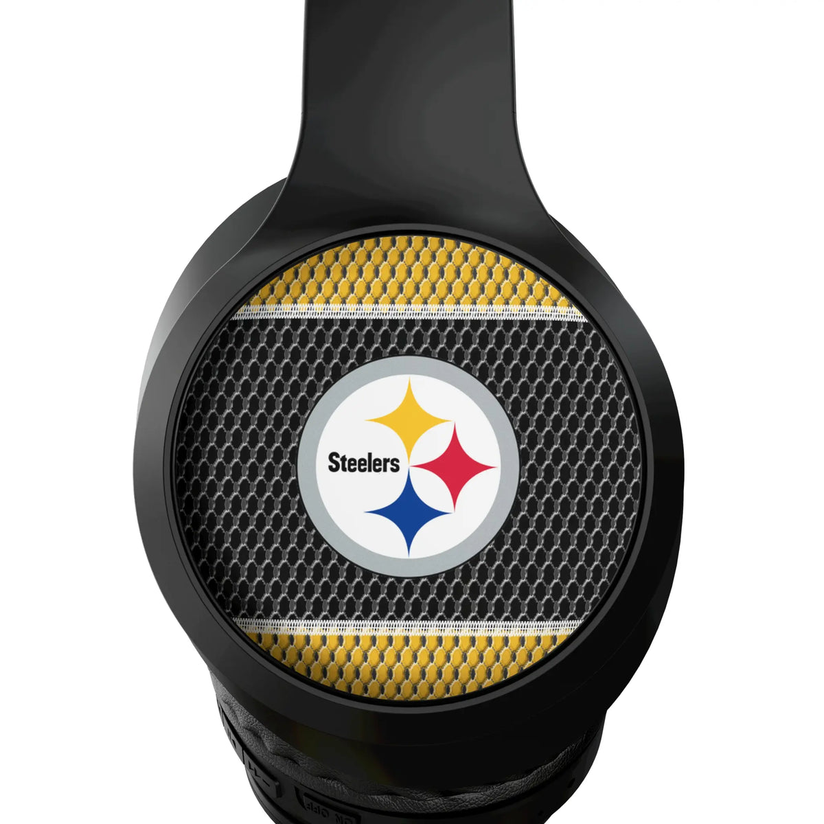 Pittsburgh Steelers Mesh Wireless Over-Ear Headphones With Case - Detail