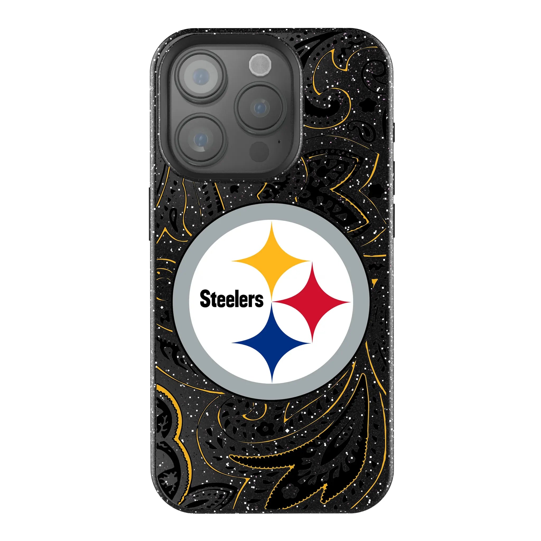Pittsburgh Steelers Paisley iPhone Bling Phone Case for Apple iPhone