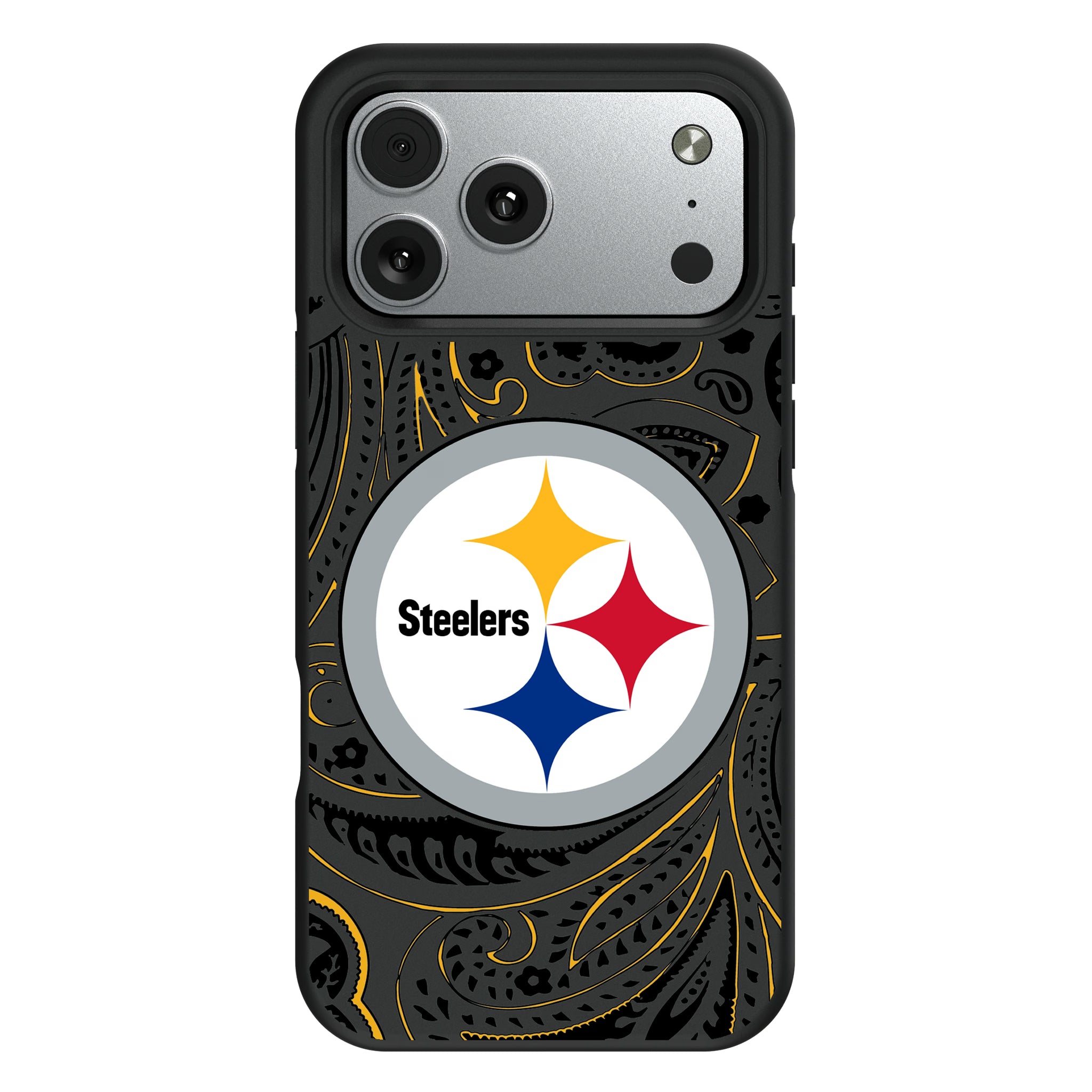 Pittsburgh Steelers Paisley iPhone Bump Phone Case for Apple iPhone#Device_iPhone 17 Pro Max
