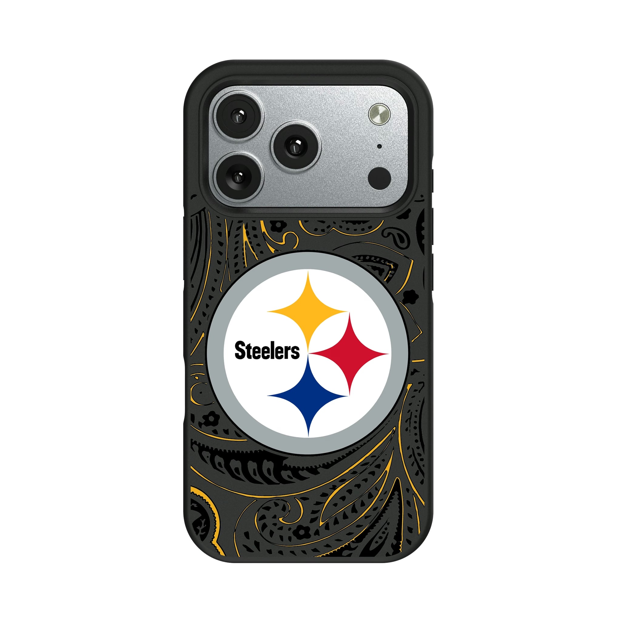 Pittsburgh Steelers Paisley iPhone Bump Phone Case for Apple iPhone#Device_iPhone 17 Pro