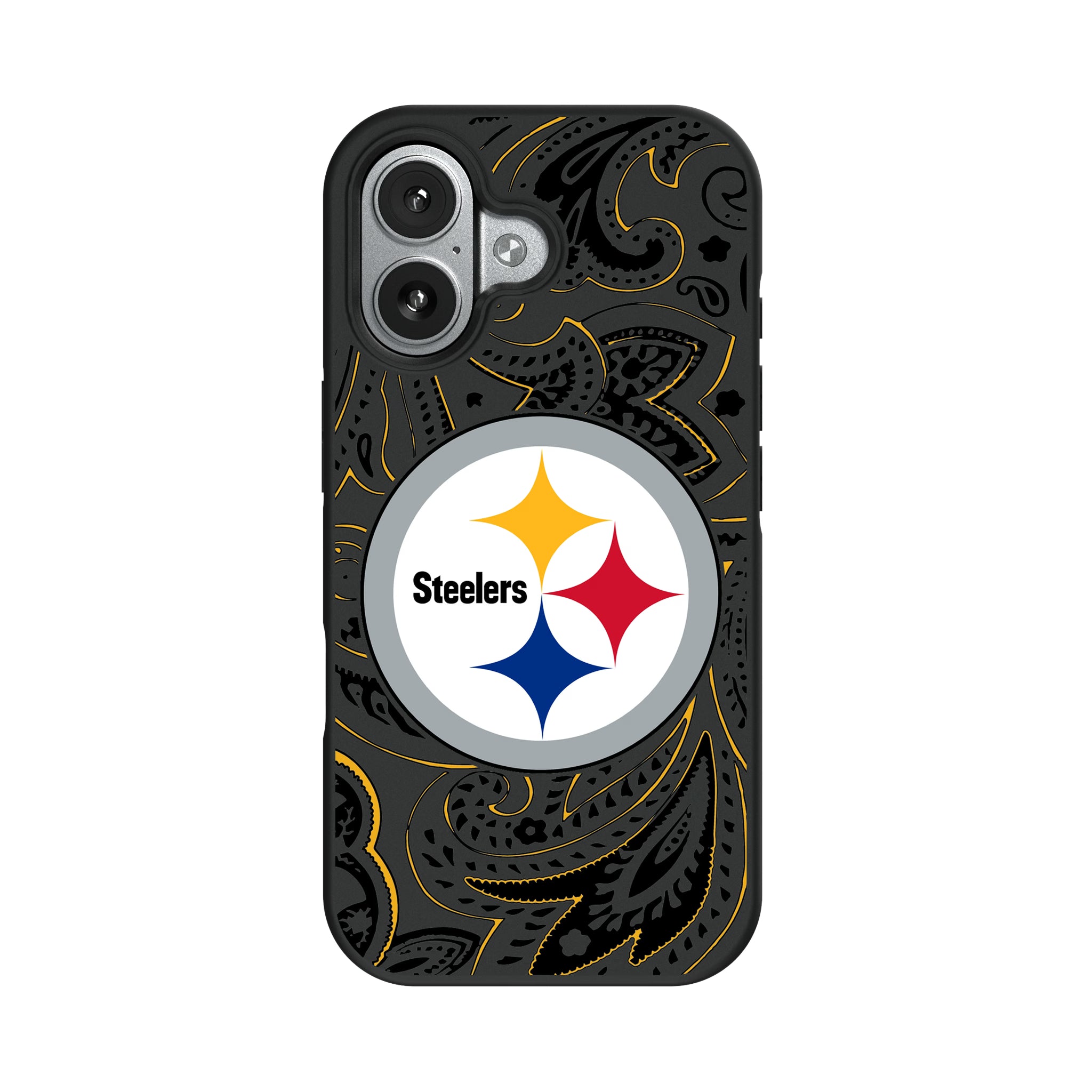 Pittsburgh Steelers Paisley iPhone Bump Phone Case for Apple iPhone#Device_iPhone 17