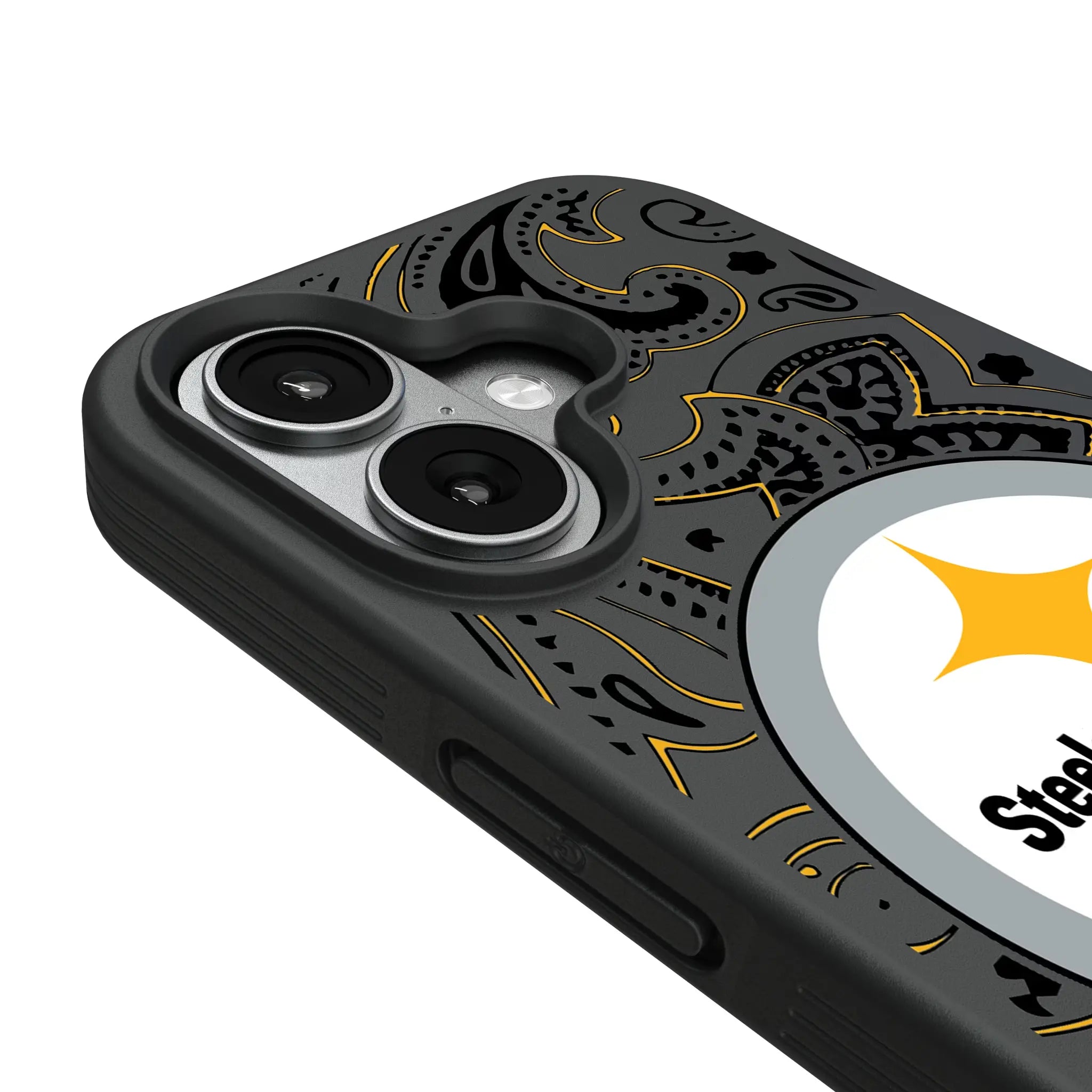Pittsburgh Steelers Paisley iPhone Bump Phone Case for Apple iPhone - Detail#Device_iPhone 17