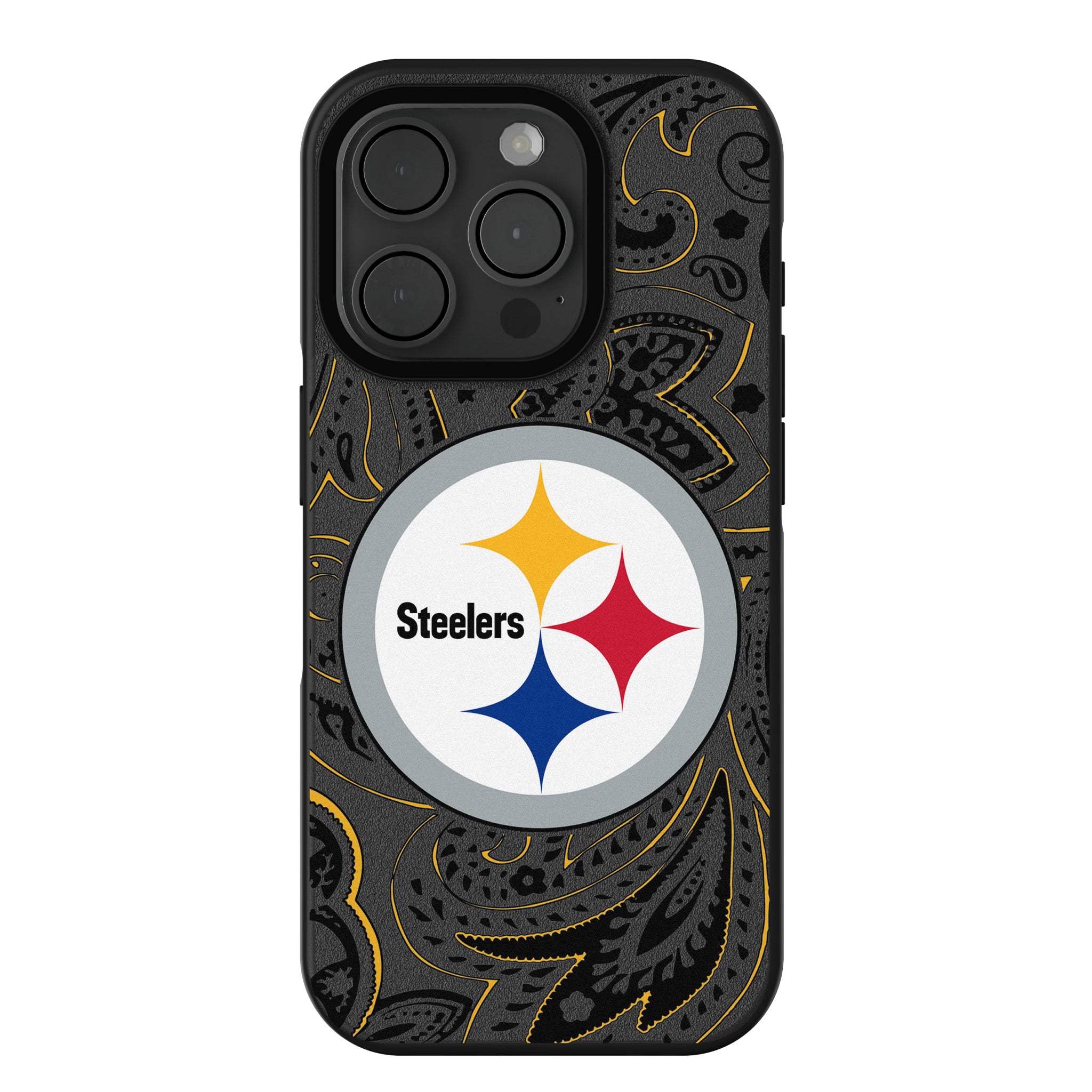 Pittsburgh Steelers Paisley iPhone Bump Phone Case for Apple iPhone