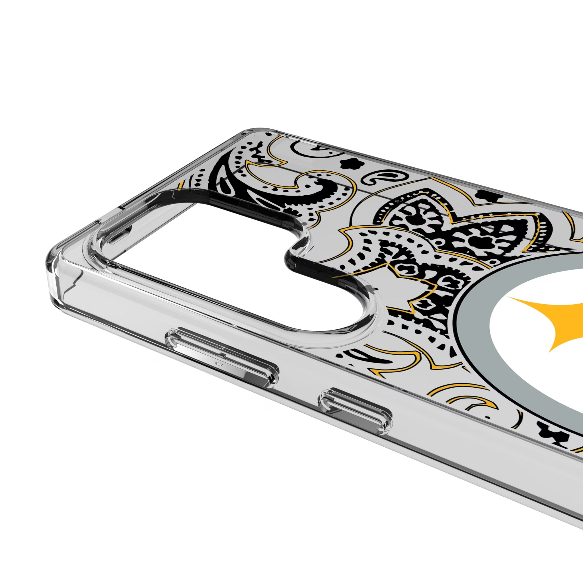 Pittsburgh Steelers Paisley Galaxy Clear Phone Case for Samsung Galaxy - Detail