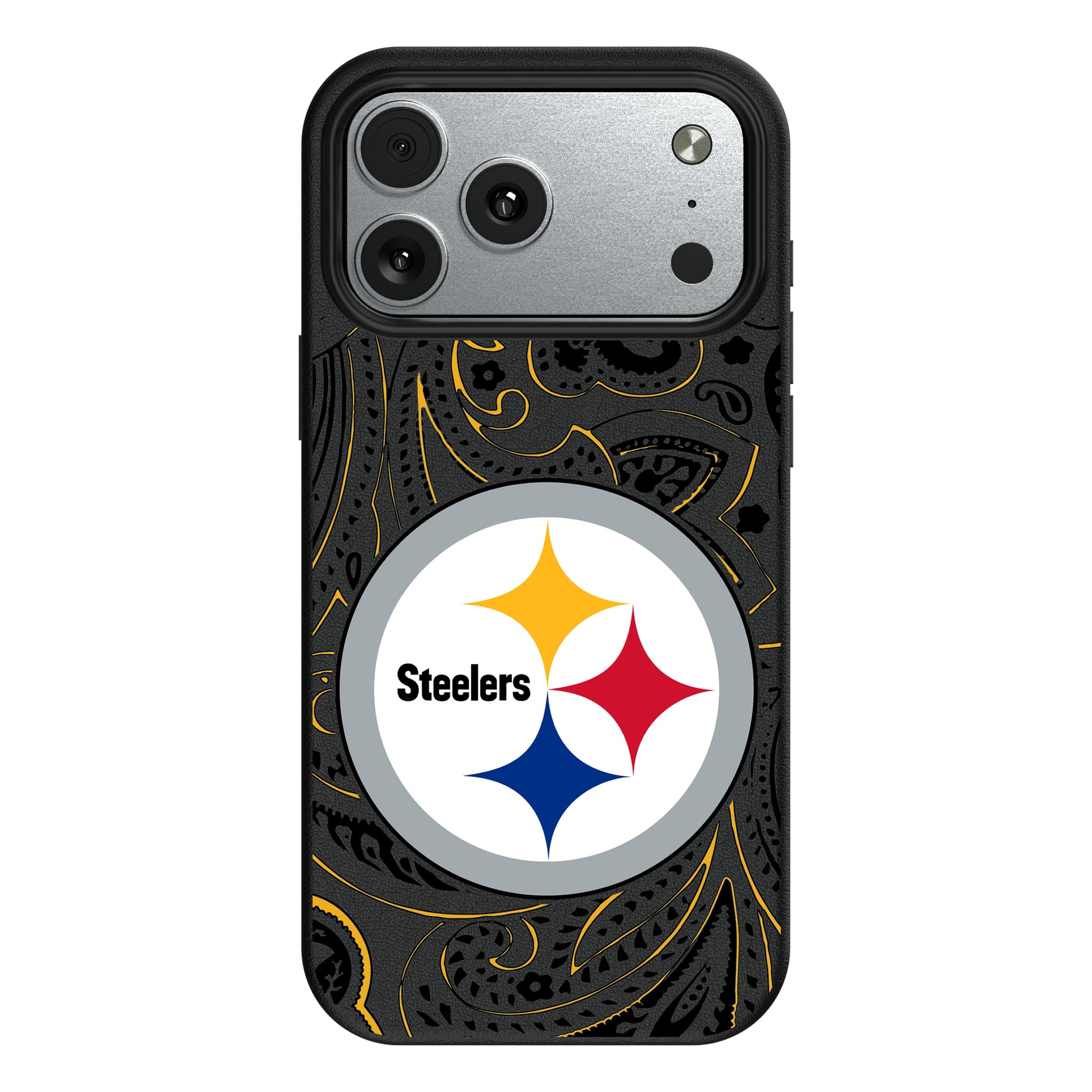 Pittsburgh Steelers Paisley iPhone MagSafe Compatible Phone Case for Apple iPhone#Device_iPhone 17 Pro Max