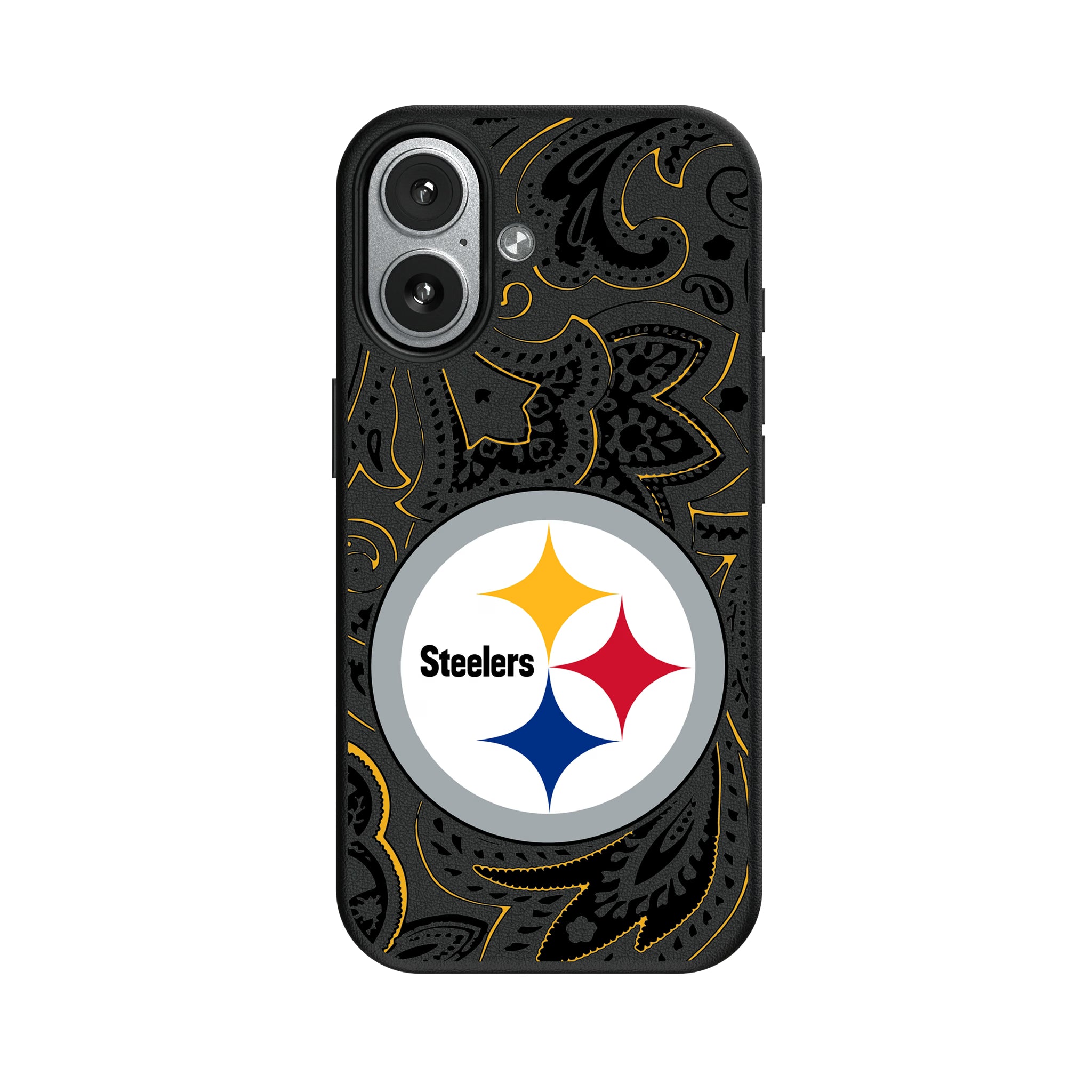 Pittsburgh Steelers Paisley iPhone MagSafe Compatible Phone Case for Apple iPhone#Device_iPhone 17