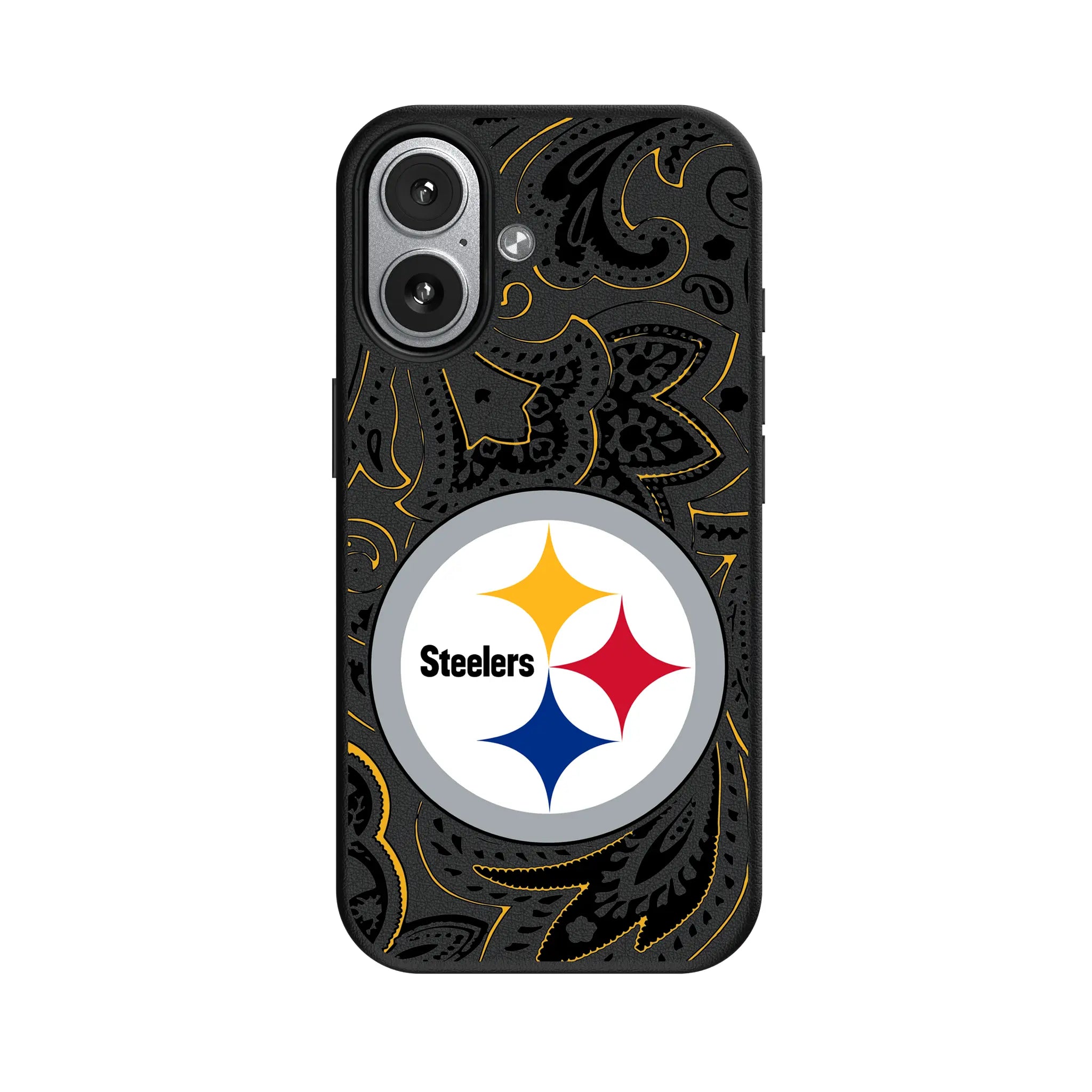 Pittsburgh Steelers Paisley iPhone MagSafe Compatible Phone Case for Apple iPhone#Device_iPhone 17
